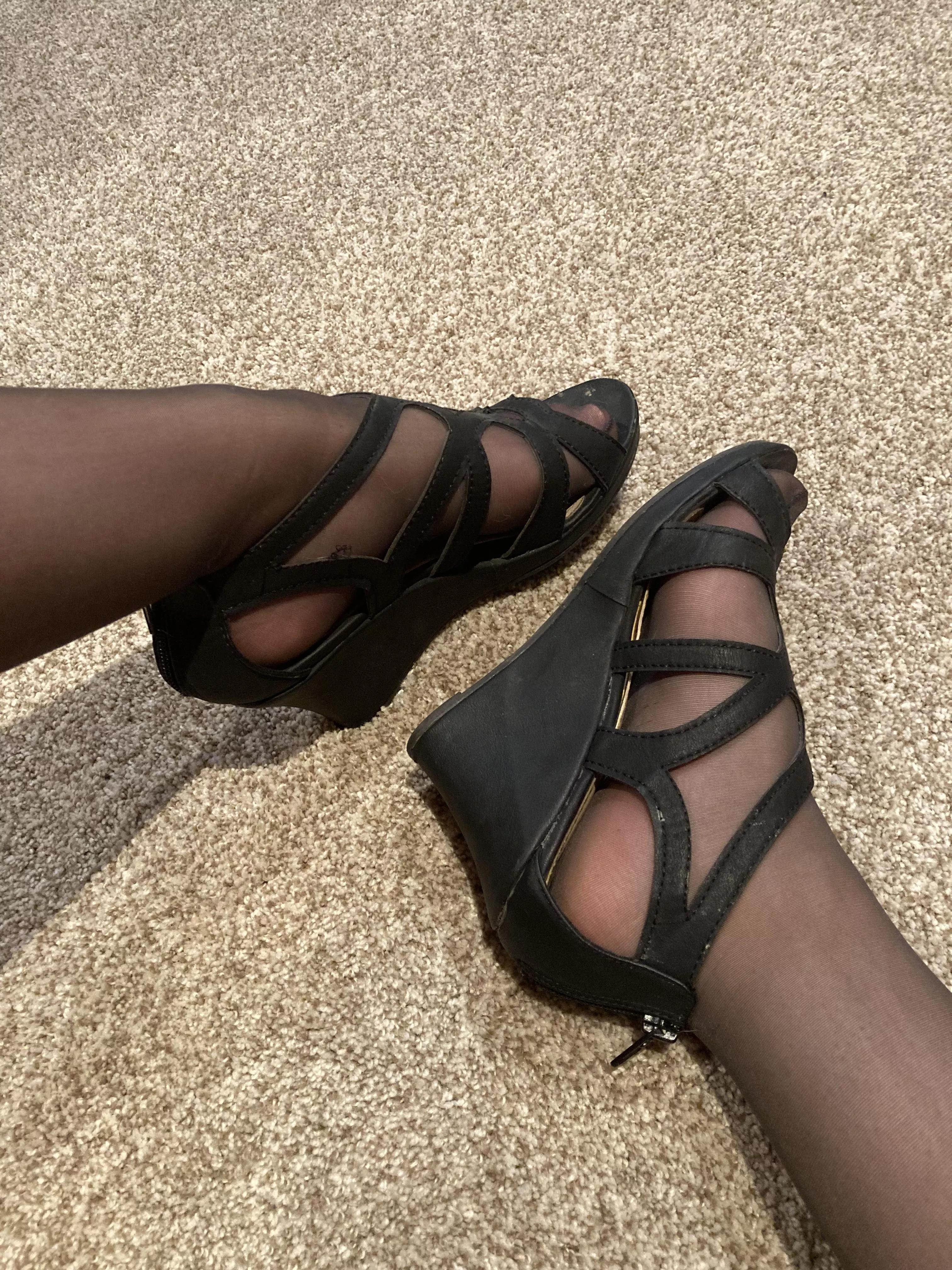 I love a good black heel with lots of straps 💕 posted by Blueeyeblonde23