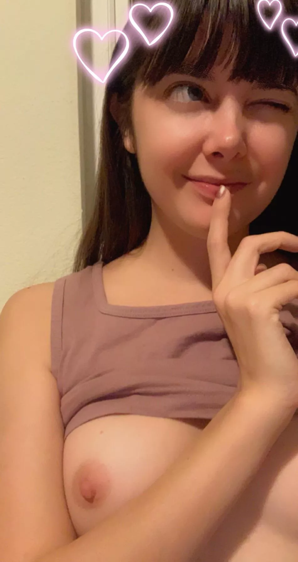 I love flashing my little boobs and getting you hard ðŸ˜Š what would you like to do to me? (OC) posted by jenmoonsyou