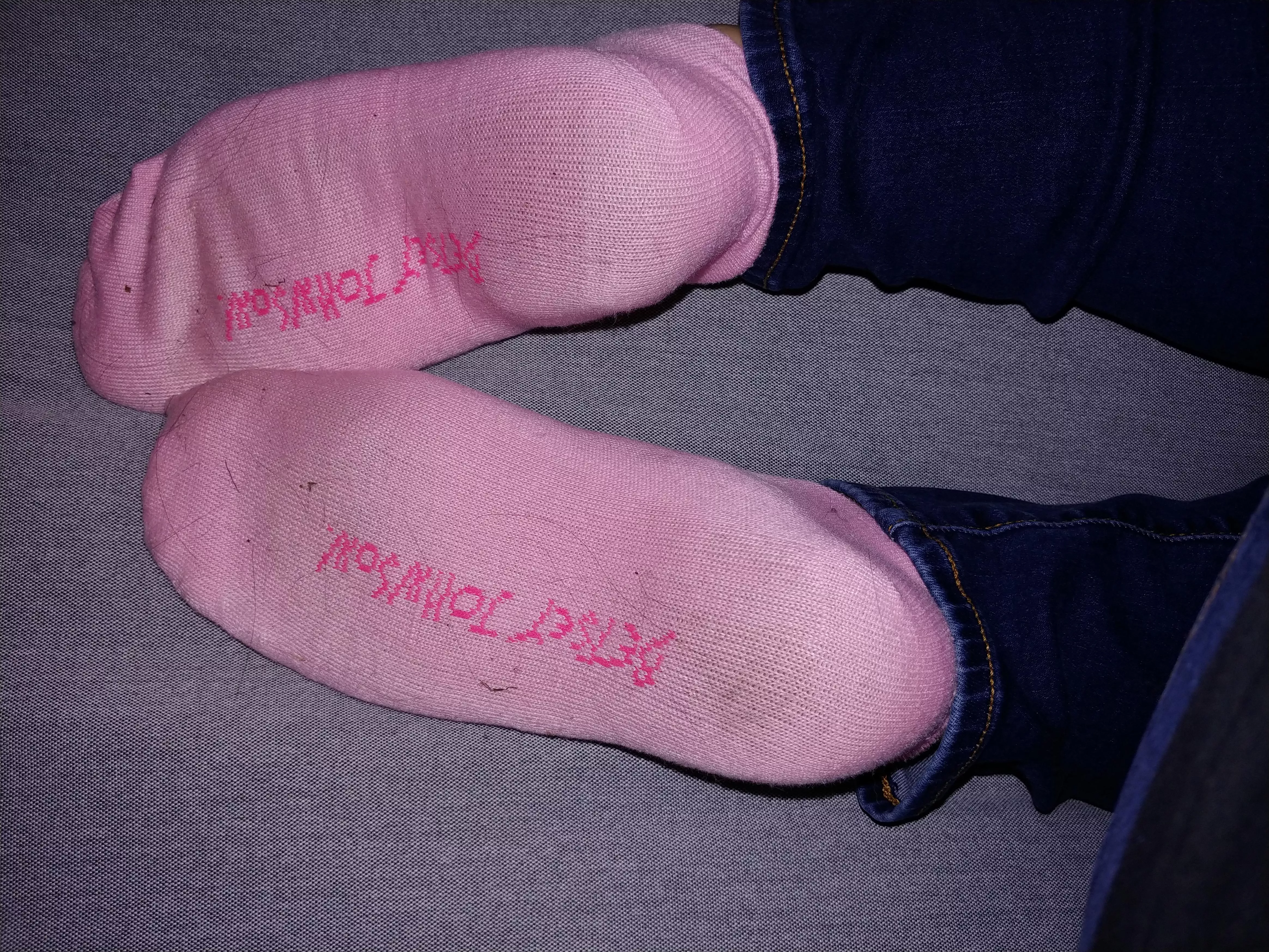 I love my pink socks. posted by HappyFeet90