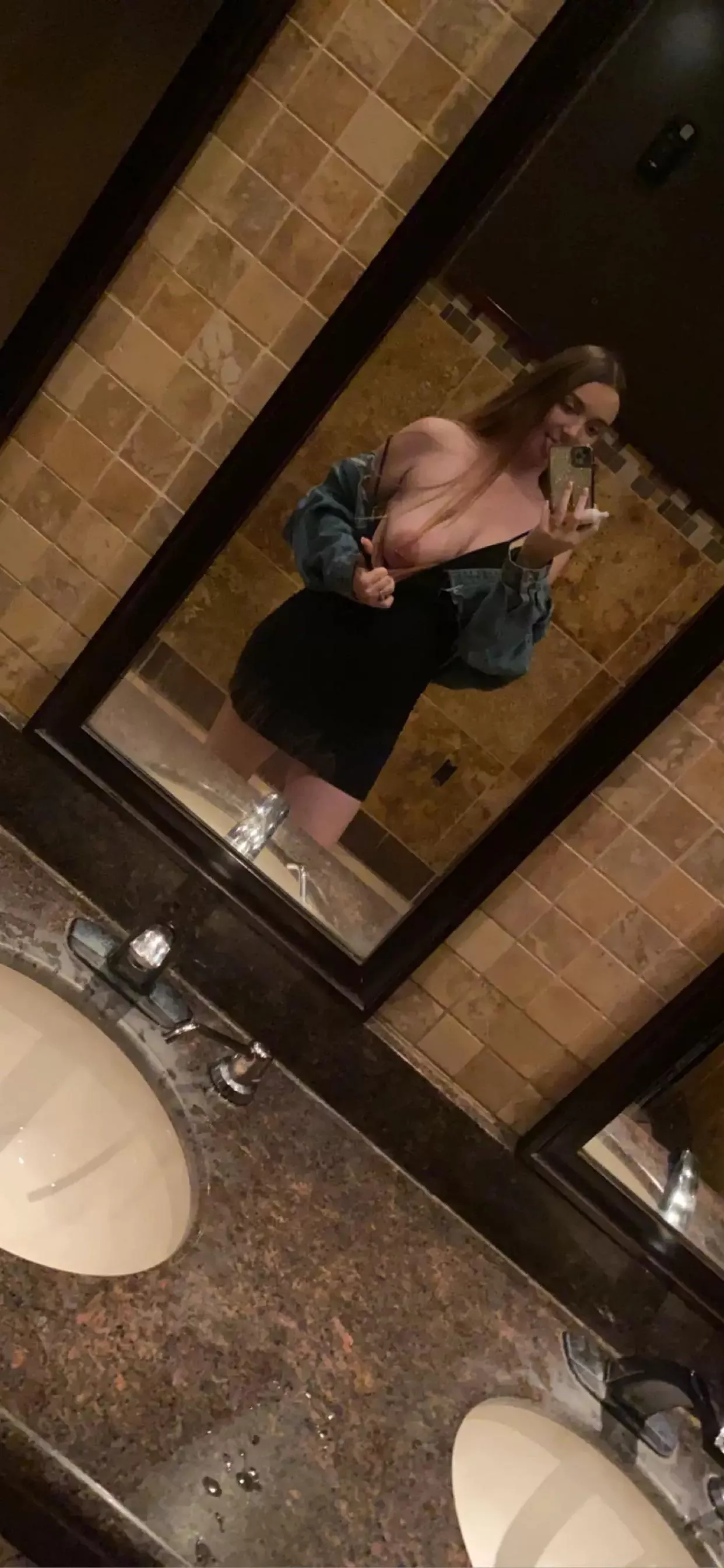 i love taking pics in the public bathroom like this posted by Timbers223