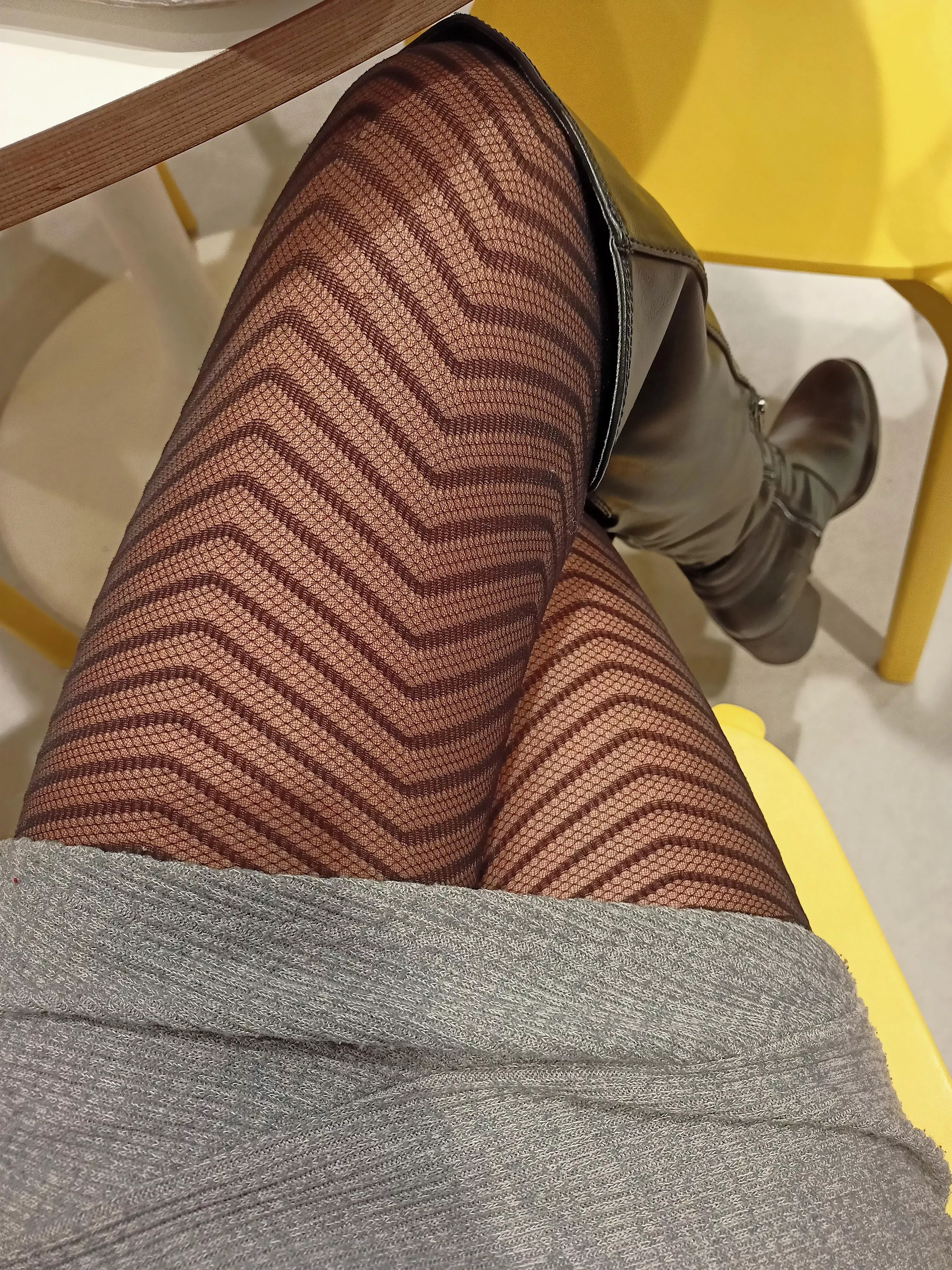 I love to combine this pantyhose with my winter dress and boots posted by slavena_slavic