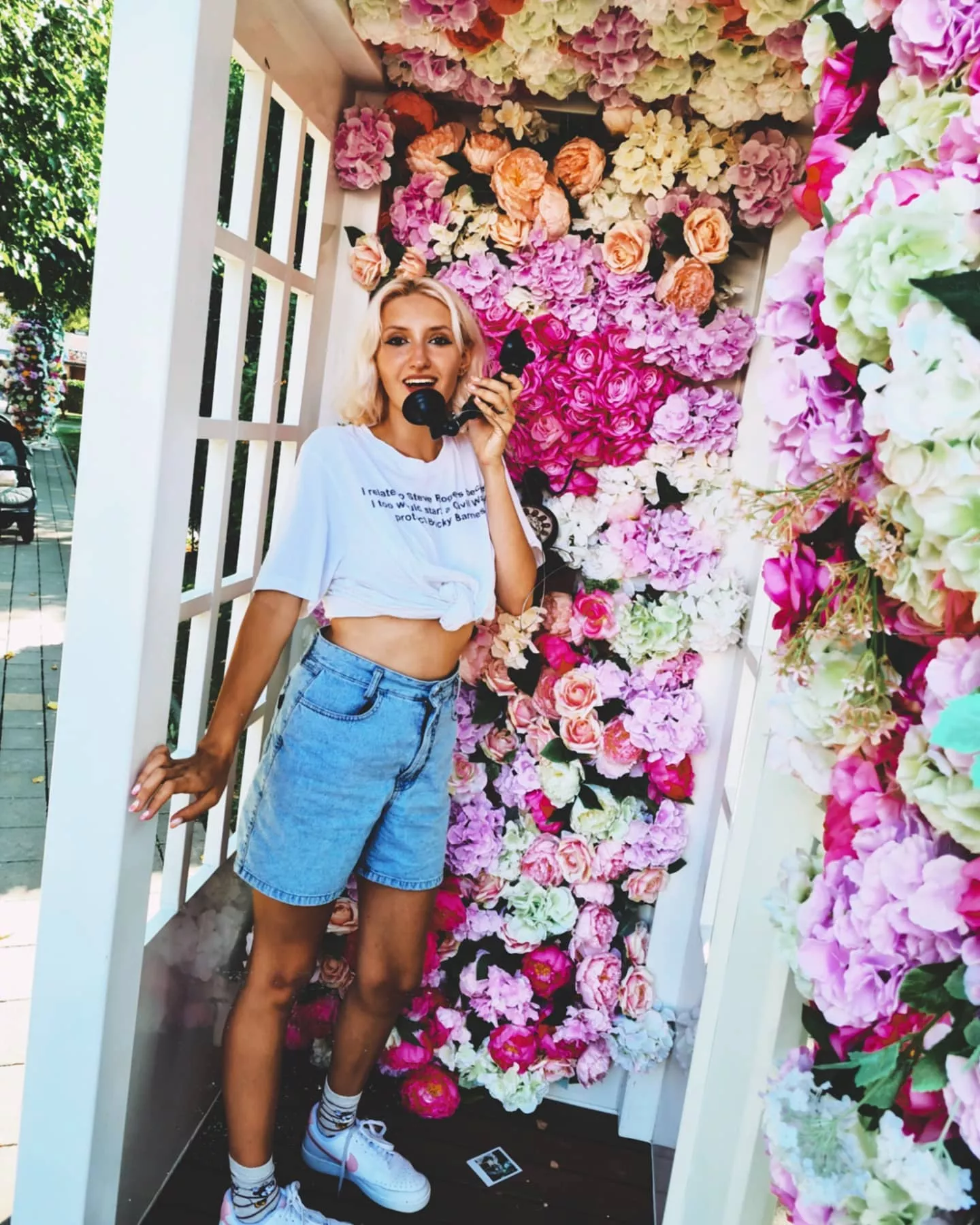 I loved that flowerbooth I found in a small town in croatia. That phone was so old, it was so amazing! I felt like a princess with all those pastel flowers posted by bavarian_babydoll