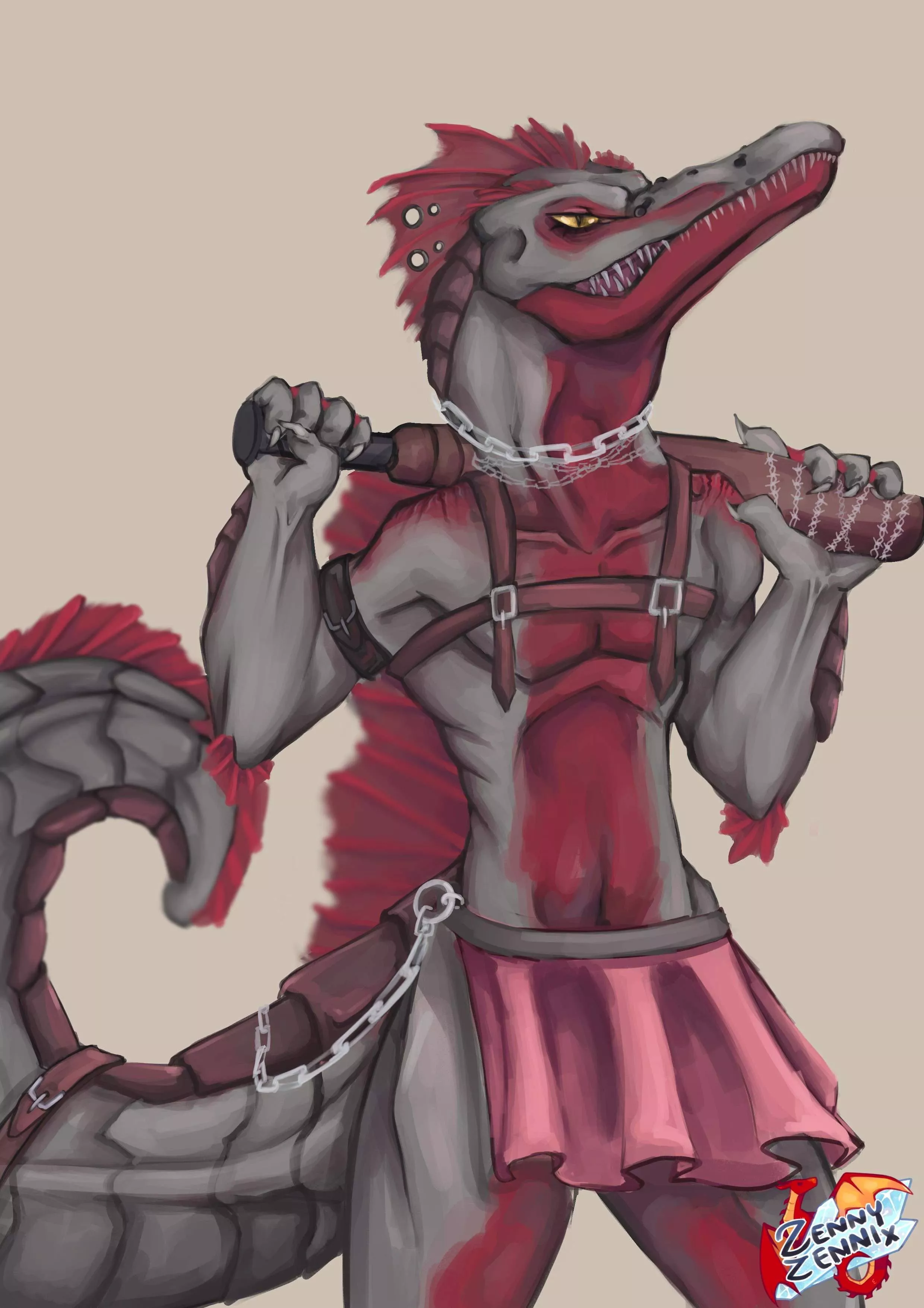 I made a punk spinosaurus bab! posted by Zenny_Zennix