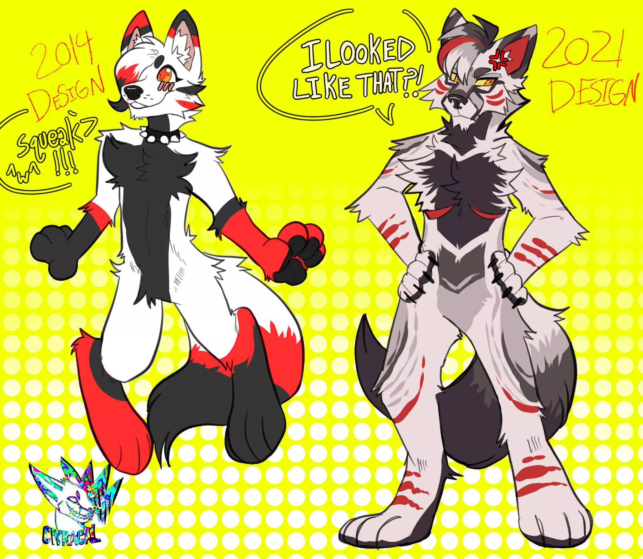 I made my first fursona 7 years ago today! So I redesigned it! posted by Gasma5k