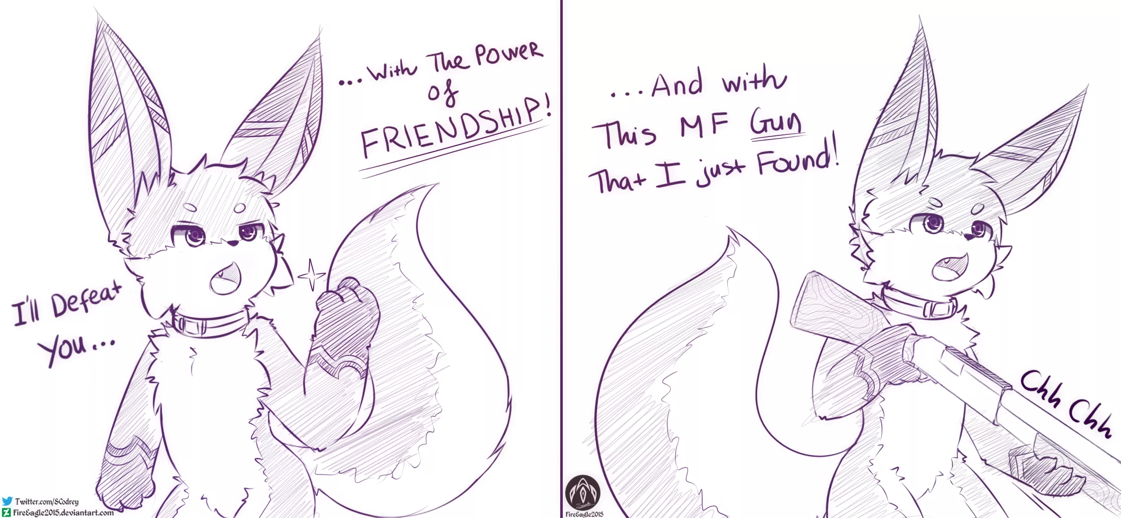 i mean... i found this gun... so... [Art by me @Scodrey on Twitter] posted by FireEagle2015