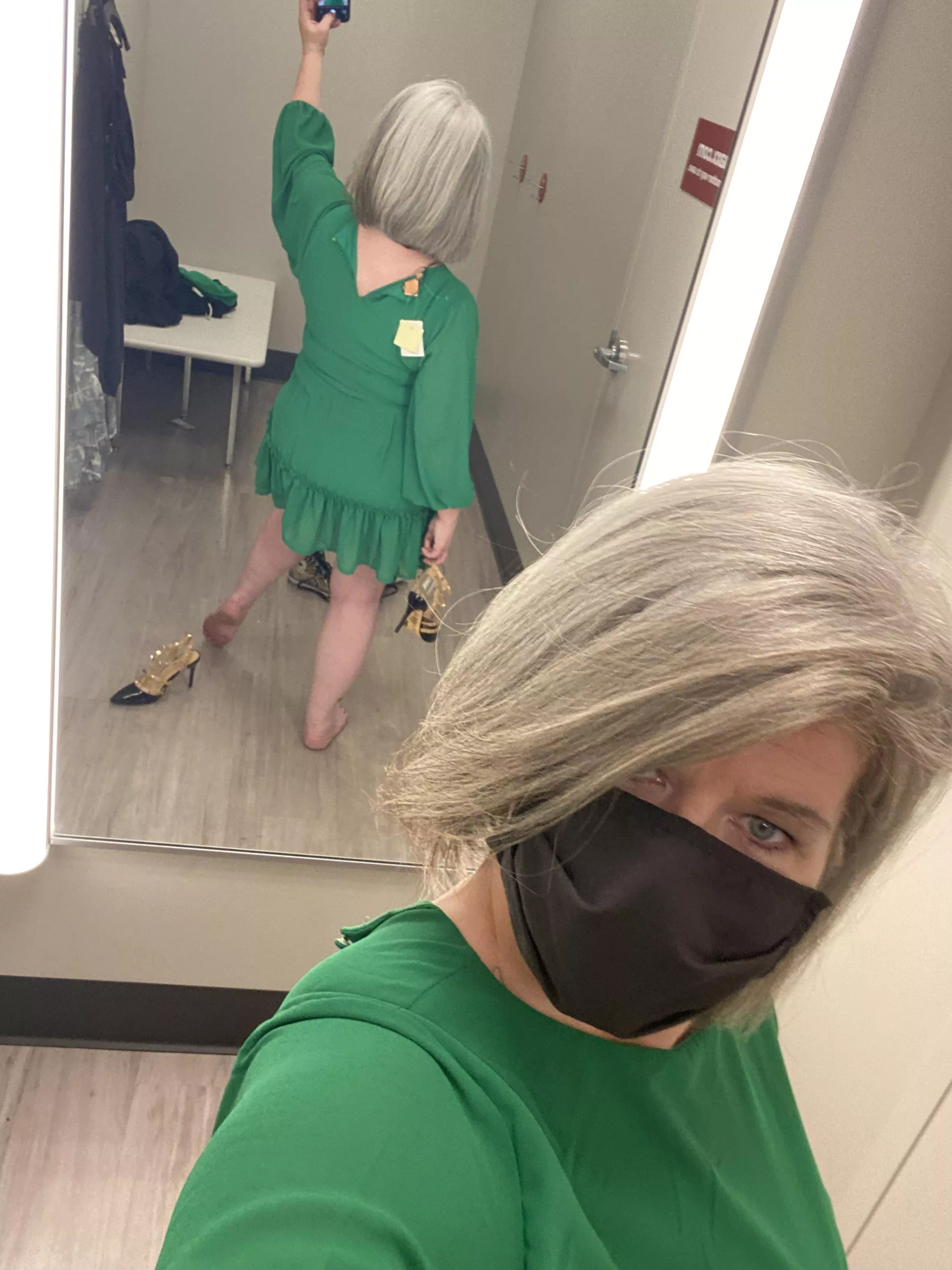 I need someone to help me button up my dress- did I mention I’m NOT wearing any panties!! Oh wait- I hear someone knocking at my door- posted by Lady_NRS