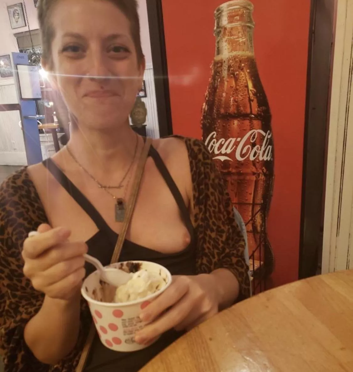 I need to do this more often. Tits out for surprise ice cream dates. posted by FreeRangePussy