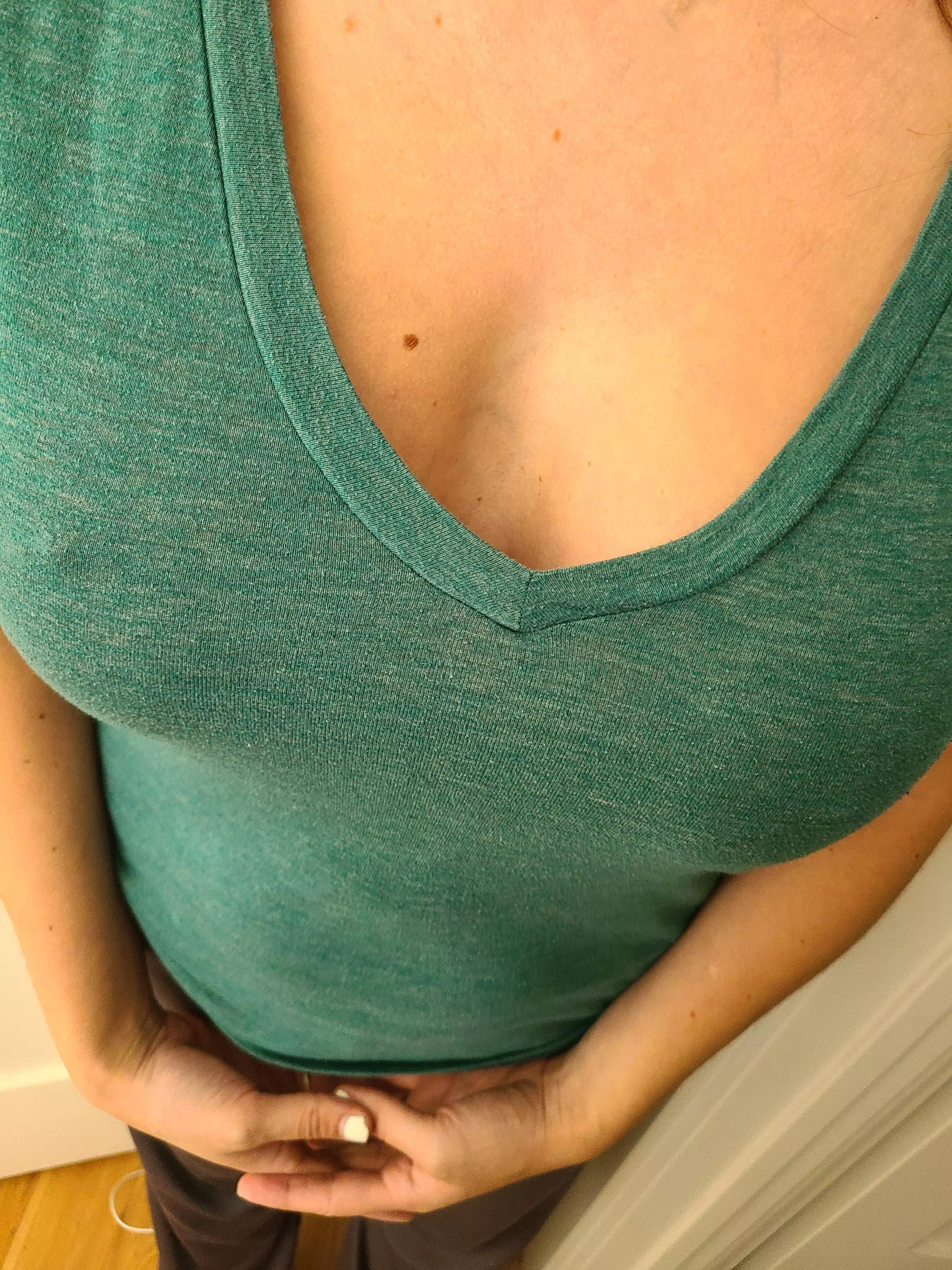 I should probably throw a bra on before heading back to work posted by NinaFromNextdoor