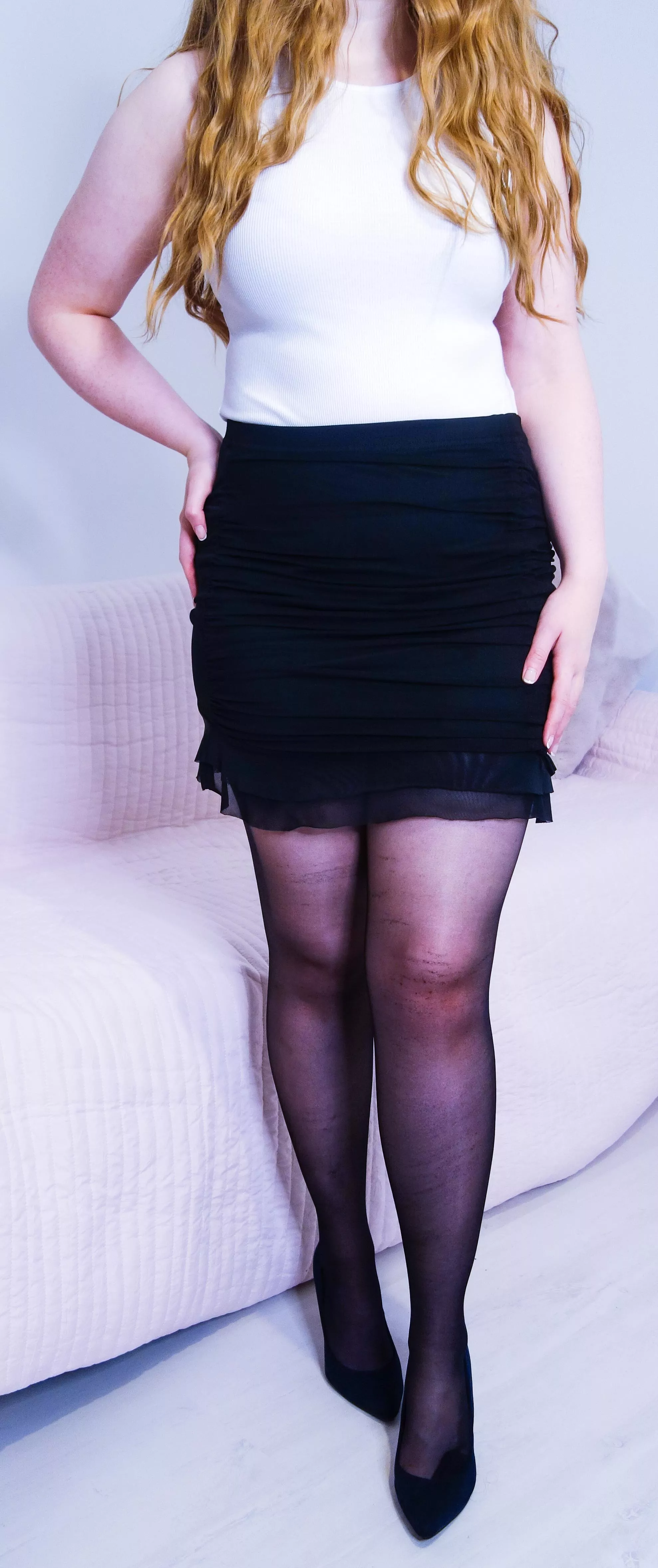 I think Pantyhose make every outfit 10X classier, do you? posted by LilyLustful