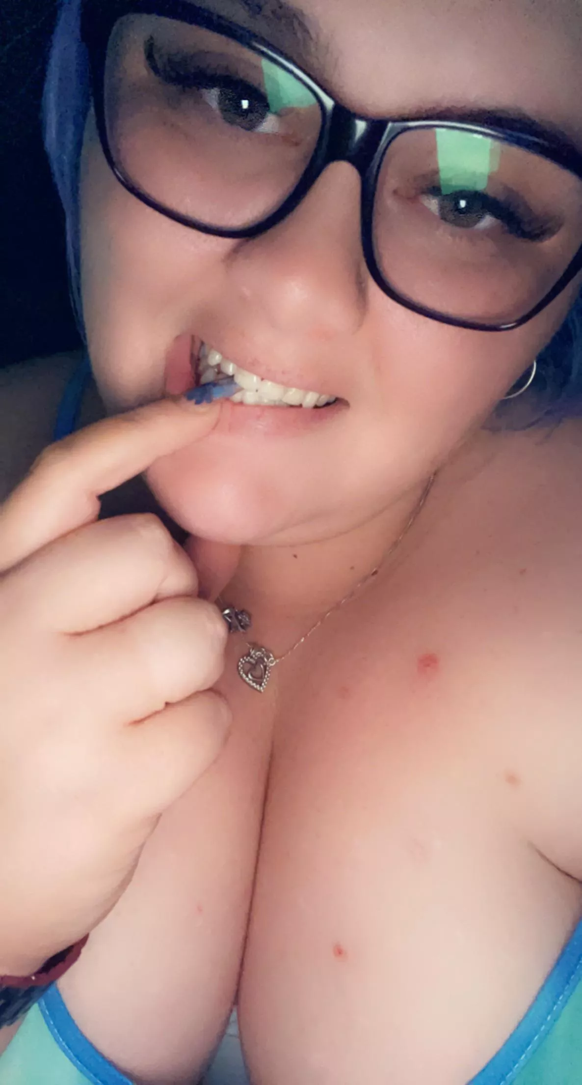 I was asked to post more with my glasses on! As requested 🤓 posted by bbw_squirter_horny