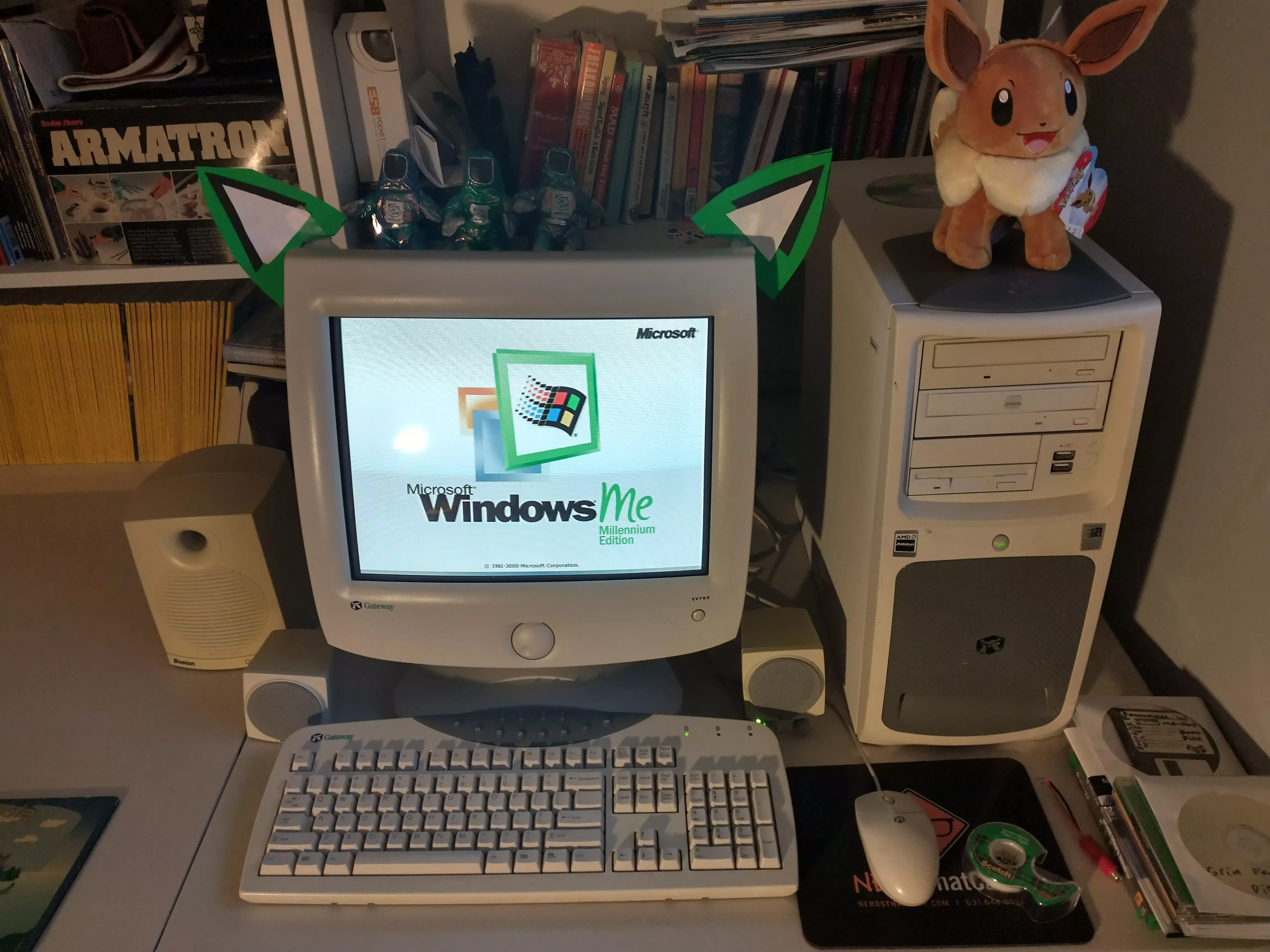 I was bored, so I made a pair of fox ears for my old PC :-) posted by Dr_FennecFox