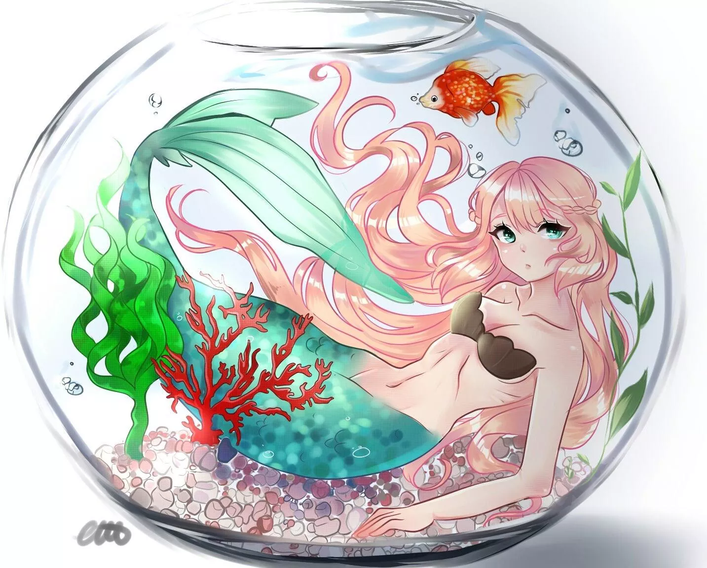 I would love to have such a cute mermaid in my house posted by MoonMonstrum