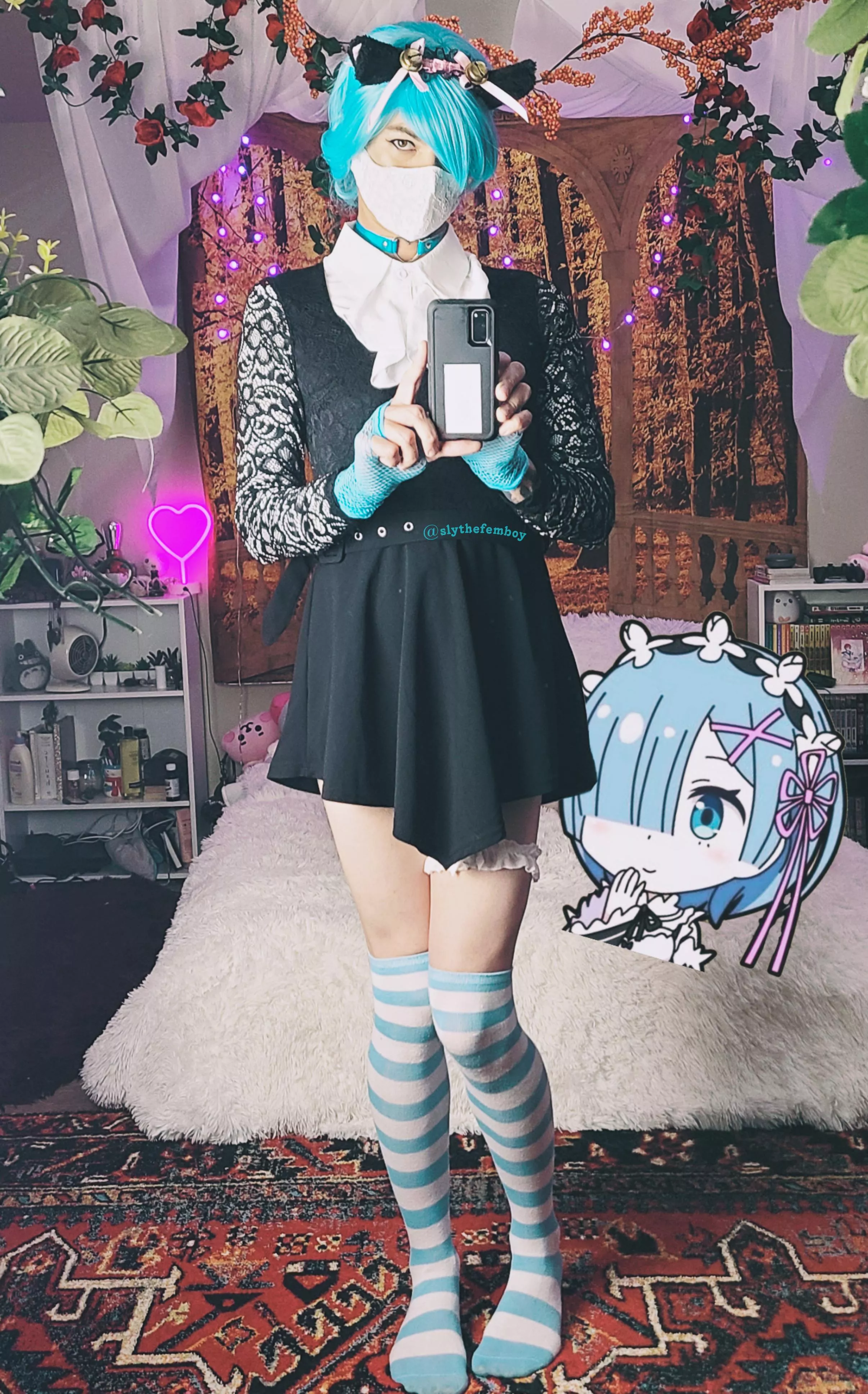 If Rem was 6 ft tall 😂🌷🌷 posted by Slythefemboy