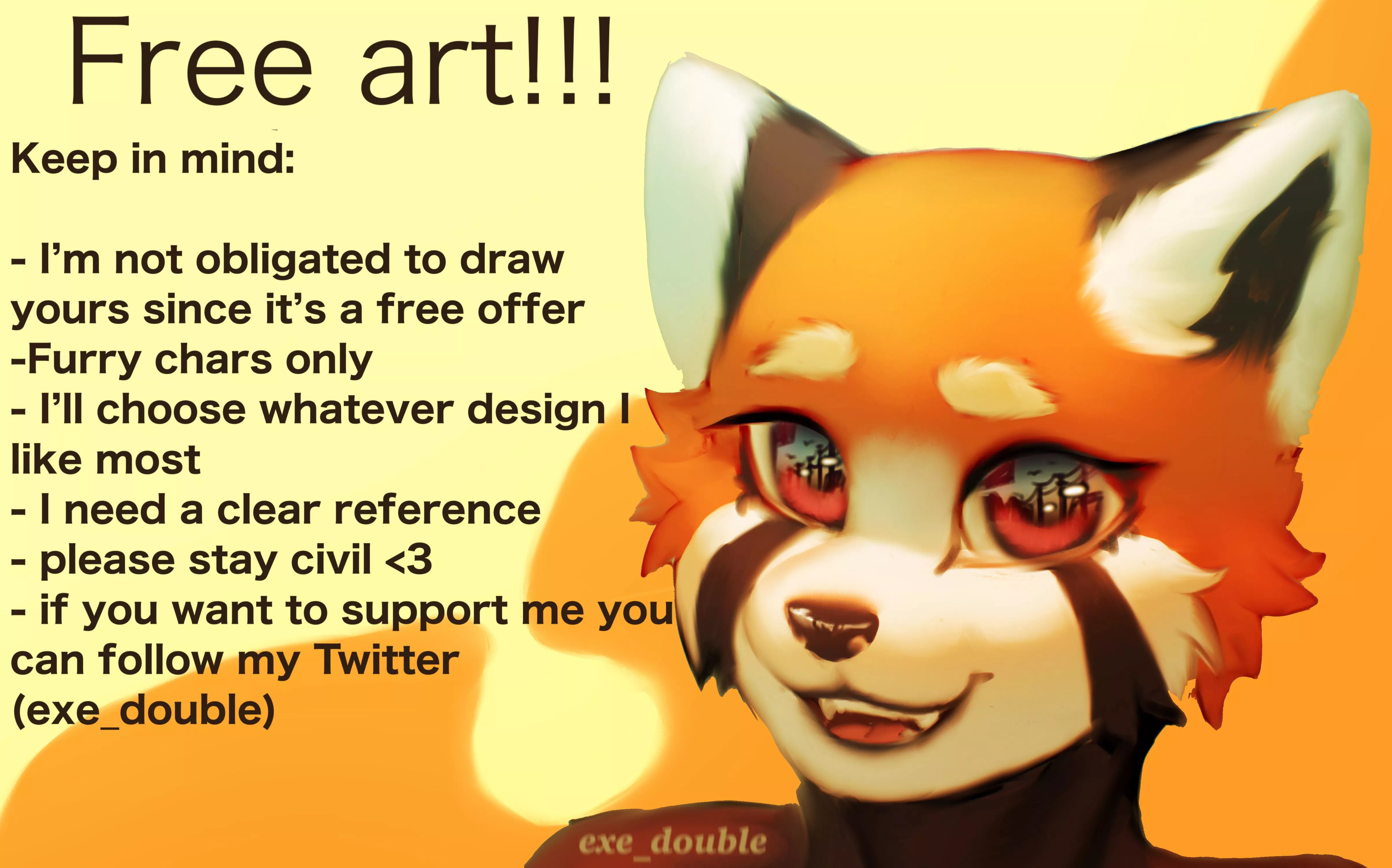 I’ll draw your sona 4 free !!! (Example in the pic below) posted by thatmfchicken