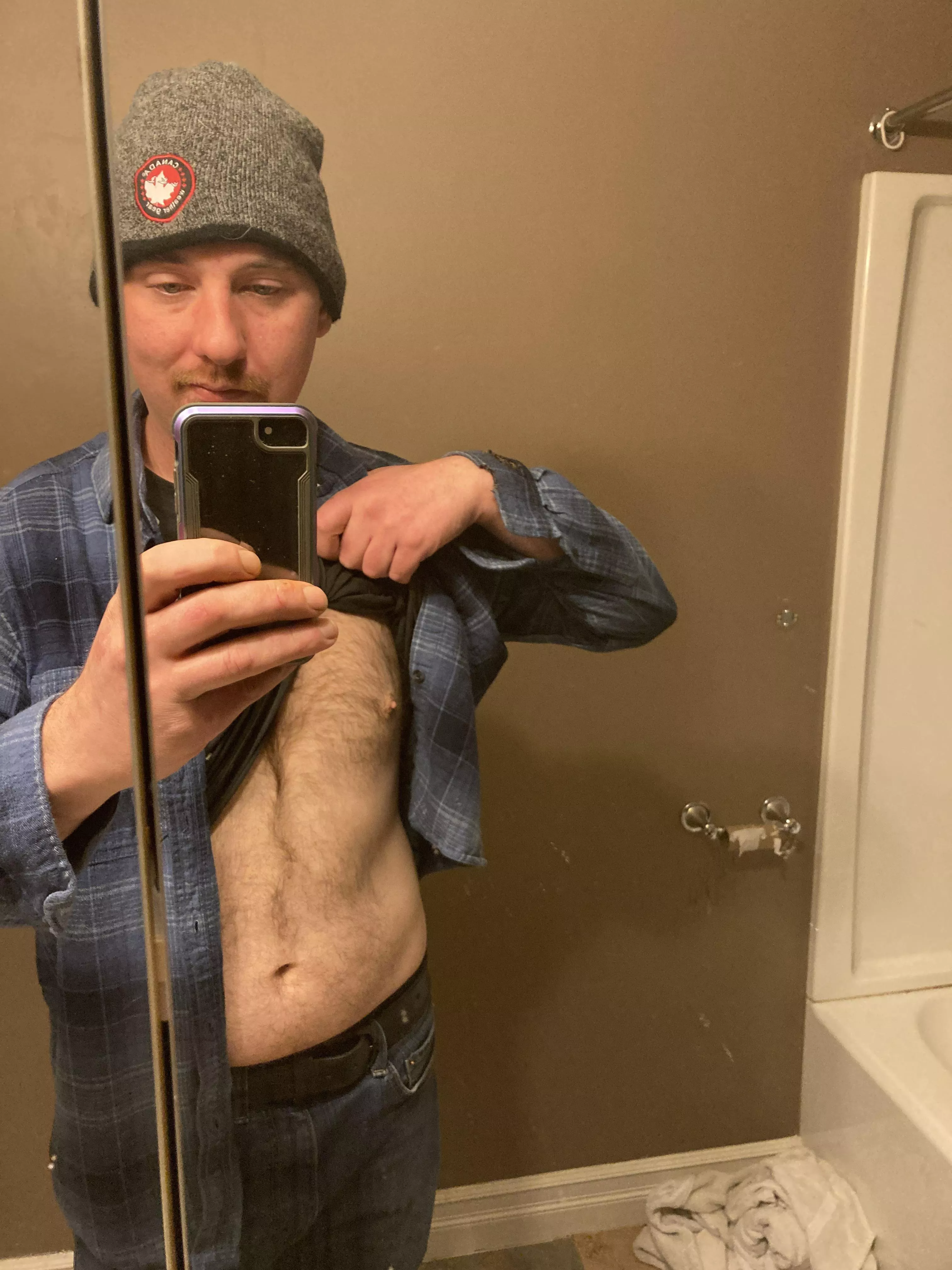 Iâ€™m a little slimmer now than I was in my 20â€™s. Still big, hairy and male though. Lol. posted by PM_ME_YOUR_WAITRESS