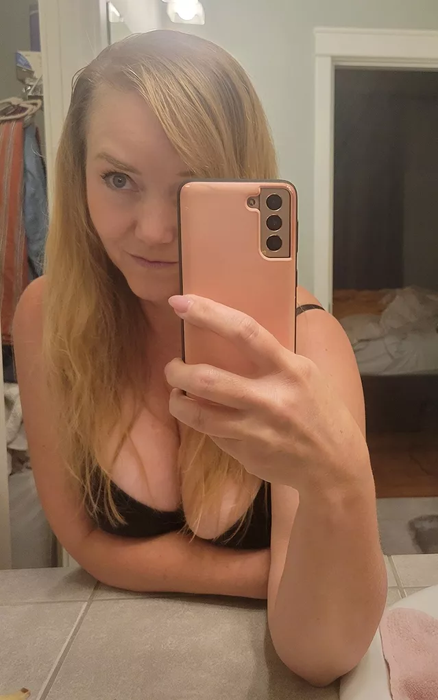 I'm bent over my bathroom sink. Now what? 😉 [F47] posted by Crystal_Sunshine_