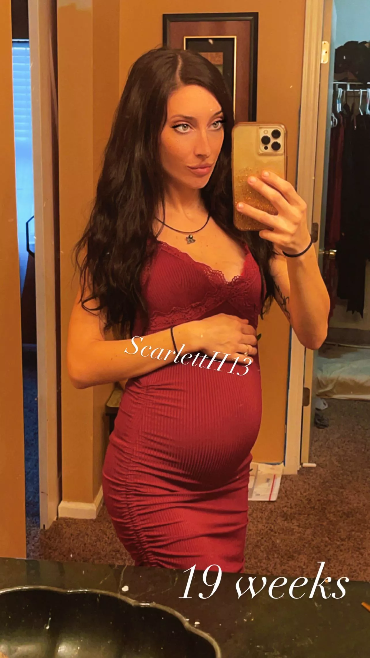 I’m only 19 weeks and my belly is already so big 🧡 posted by 13ScarlettH