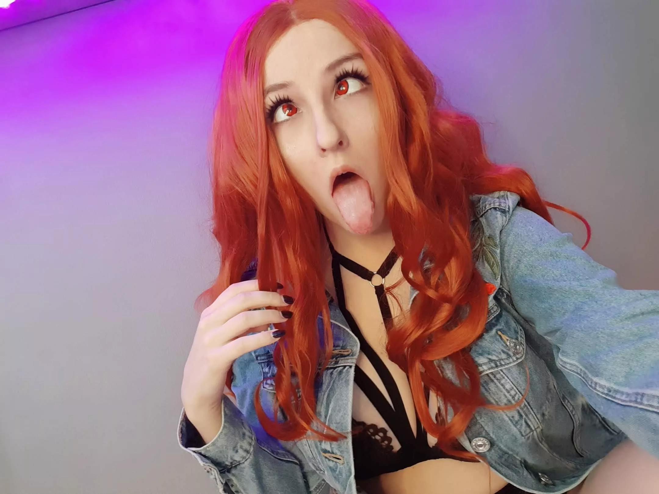 I'm still so shy doing ahegao posted by namineyy