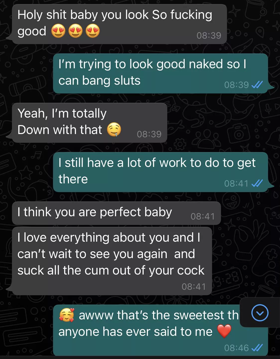 I’m trying to look more fit recently and sent her a pic posted by The-Guy369