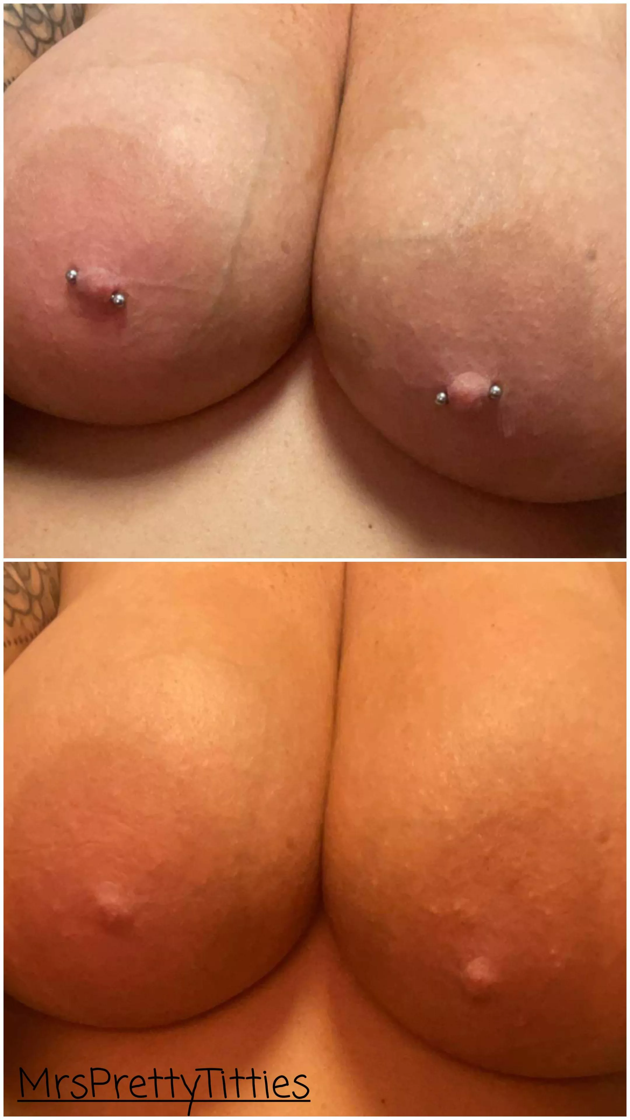 [image] I think they look better pierced, what do you think? 😉 posted by MrsPrettyTitties