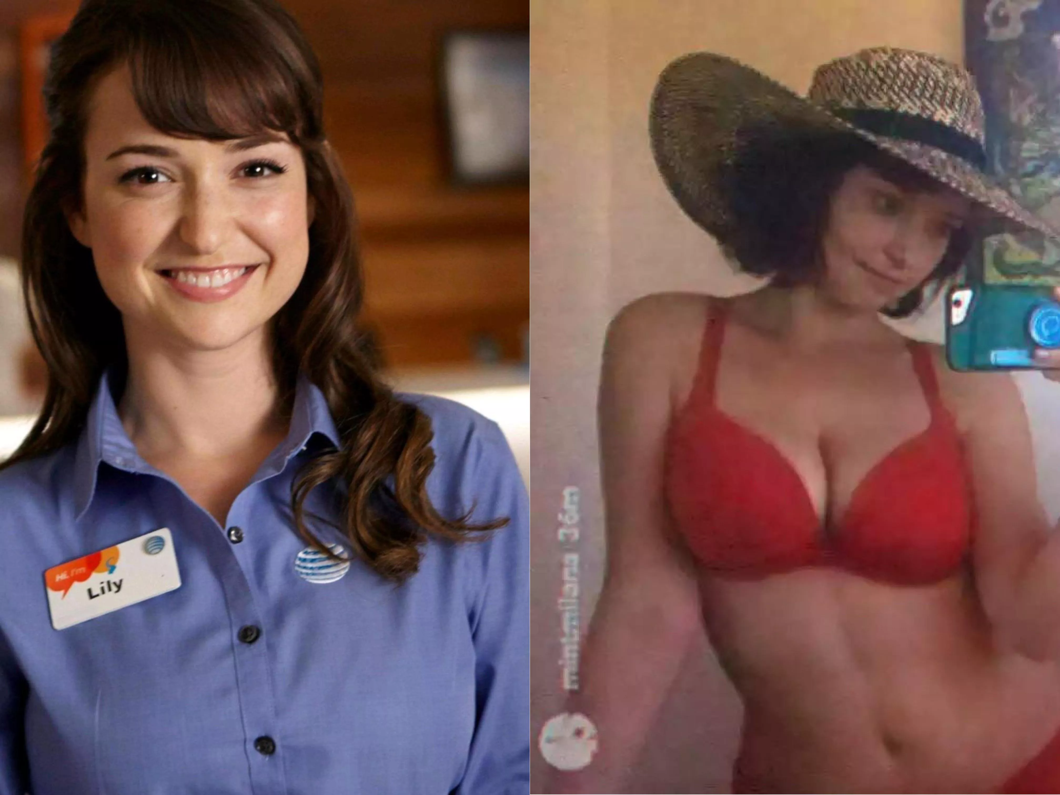 Imagine popping open Milana Vayntrubâ€™s shirt in the store posted by BrokenMoken