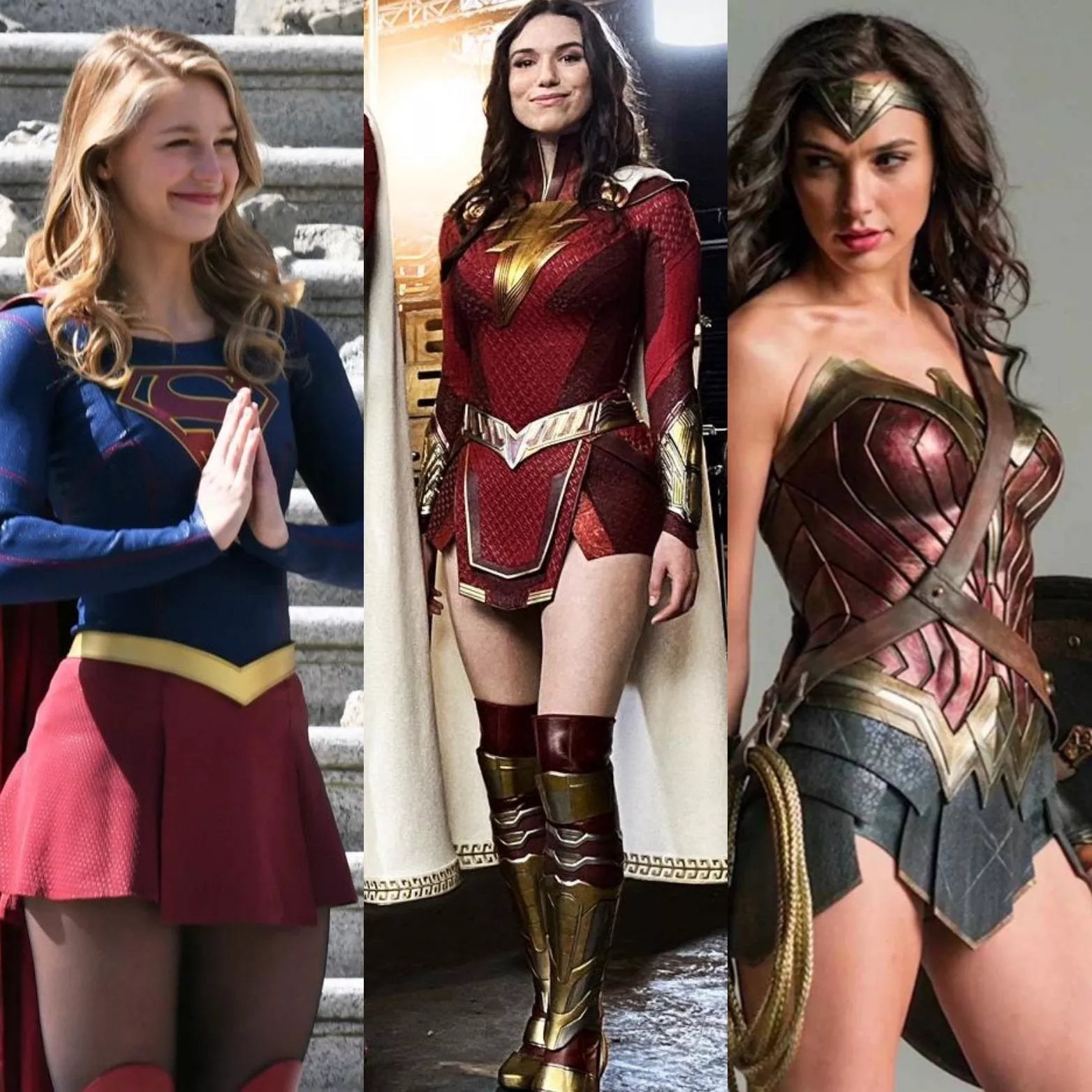 Imagine the thighjobs from these beauties ðŸ˜. Melissa Benoist, Grace Fulton, Gal Gadot. posted by FADMKlez