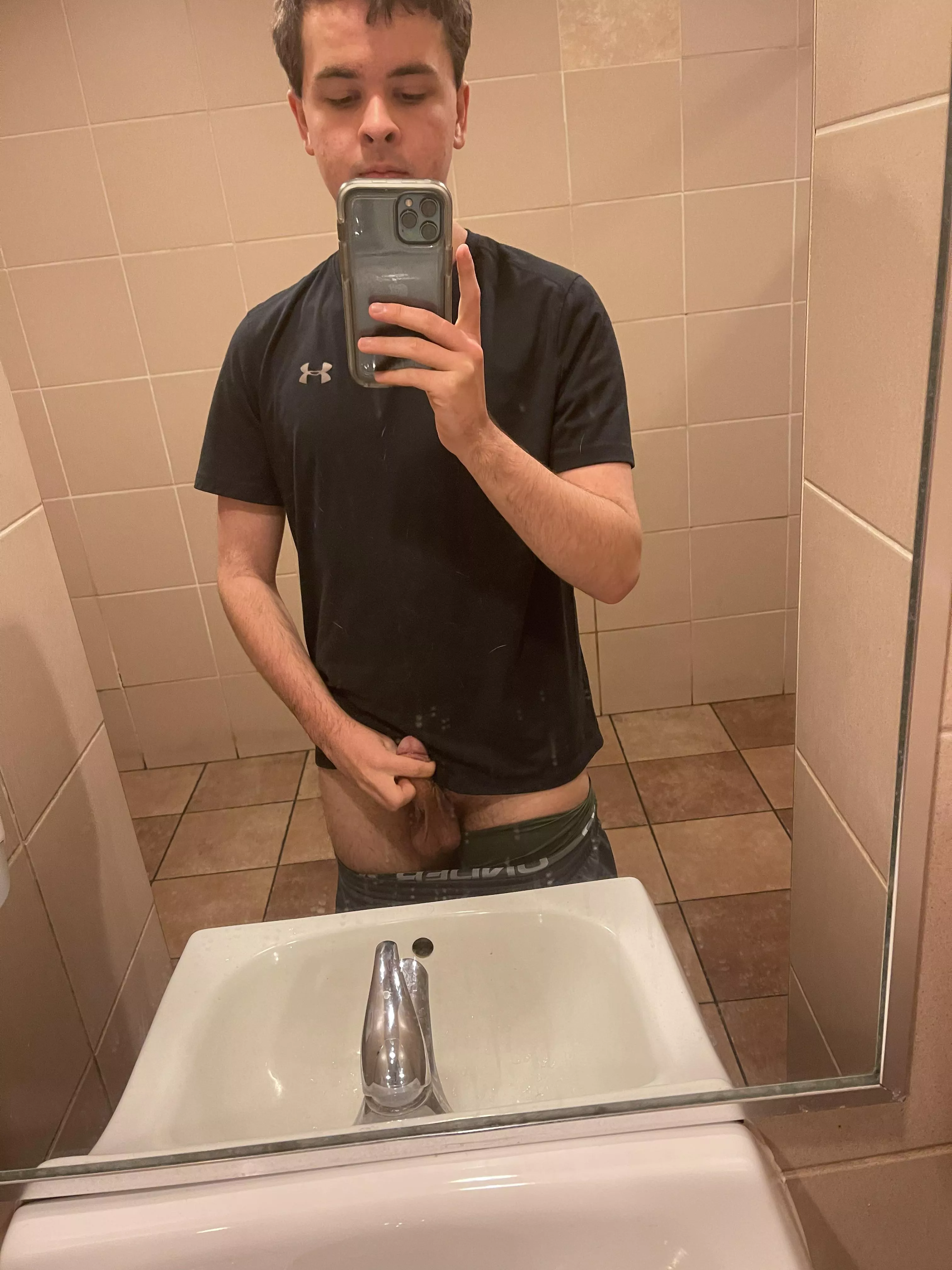 In a fast food restaurant, someone was in the stall next to me, if you were in there and noticed what would you do. posted by Albedo2000