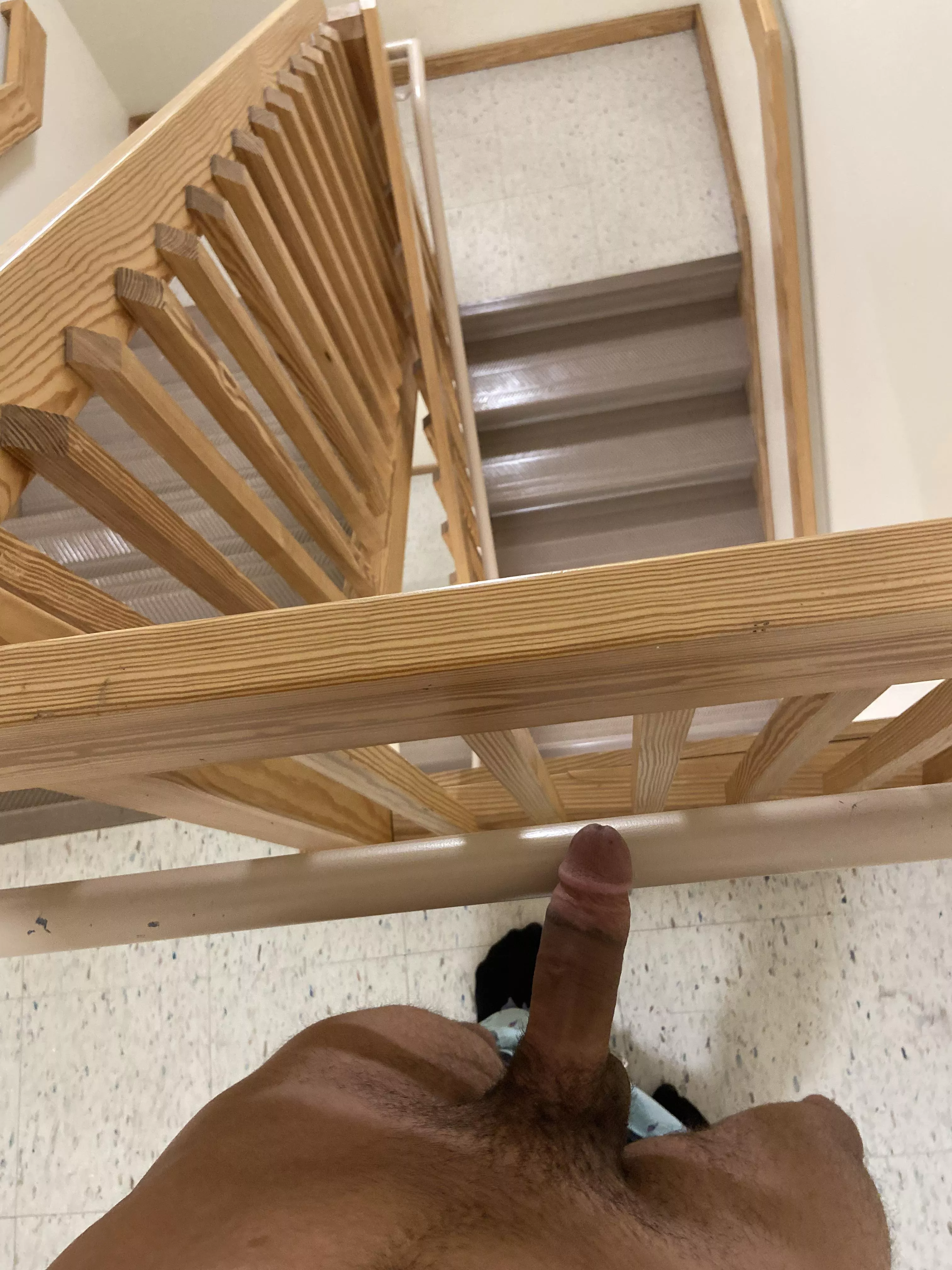 In a stairwell 😝 posted by BoredQueerPanda