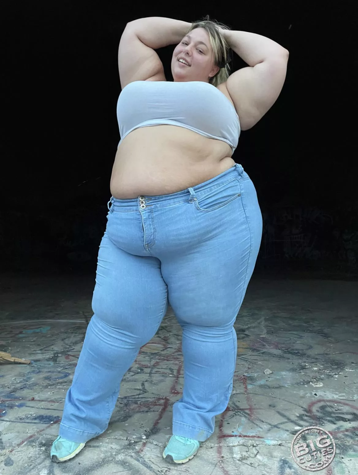 In my opinion blue jeans and a white tank top are one of the sexiest outfits I own, I know its a little more casual but I mean when you fill out a pair of jeans the way I do, it’s pretty sexy! posted by BigCutieLisaLou