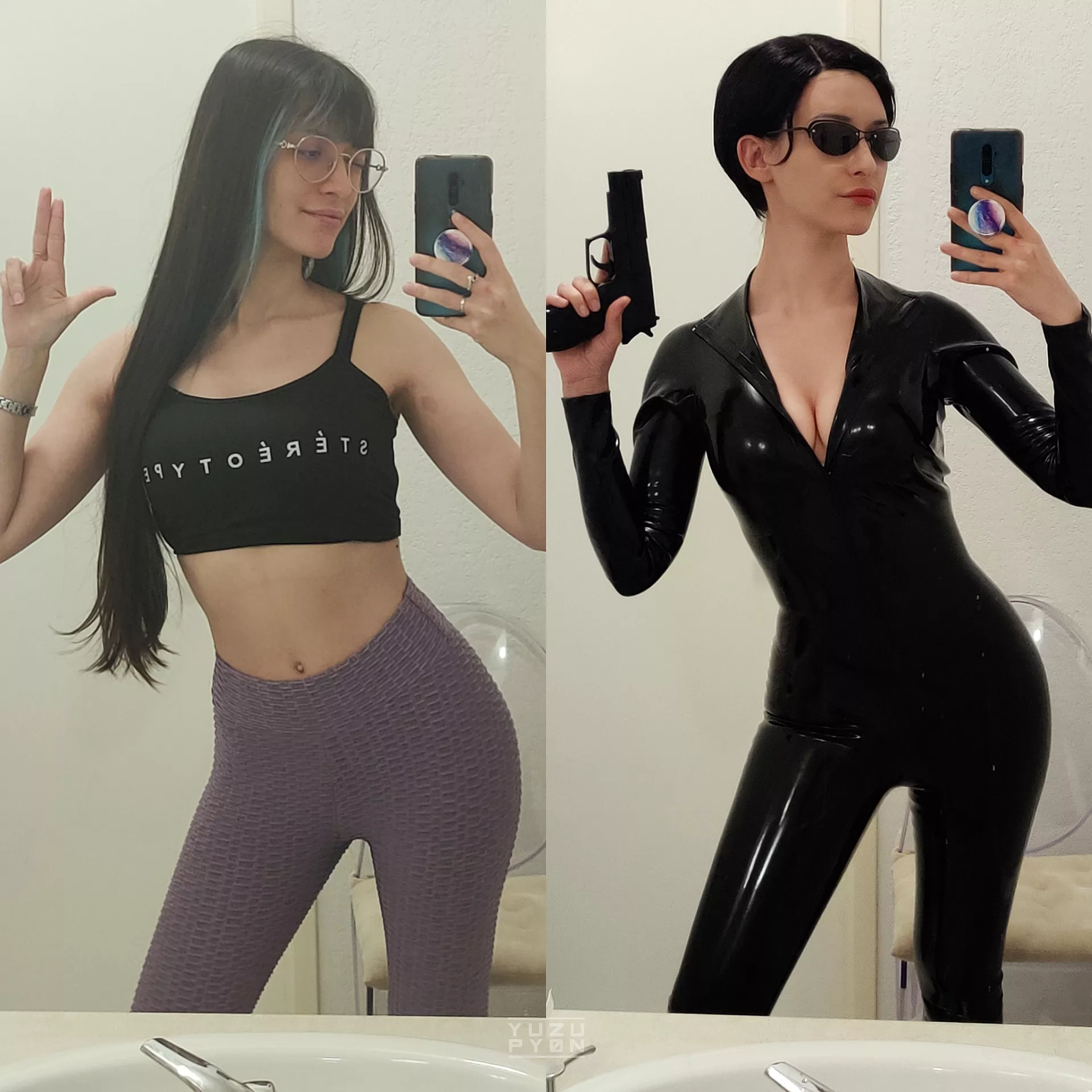 In & Out of Cosplay by YuzuPyon [self] - No make up vs in my Trinity Cosplay ! posted by YuzuPyon