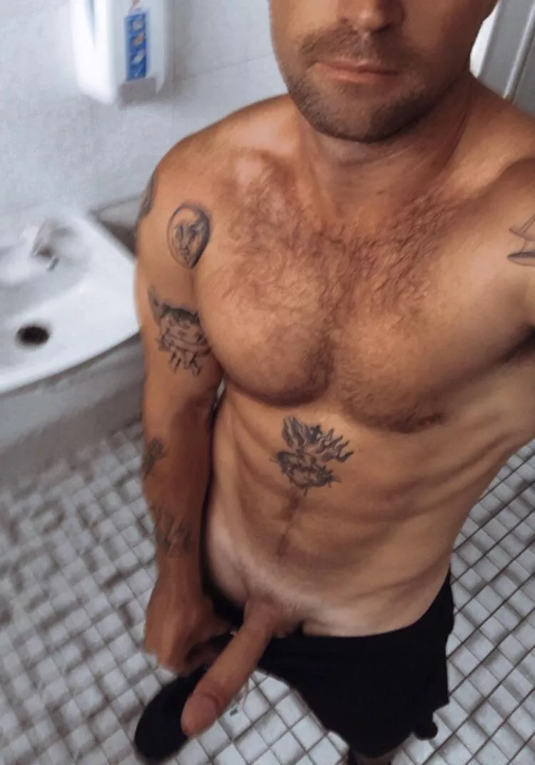 In the gym bathroom 🤭 posted by hot-daddy-fantasy