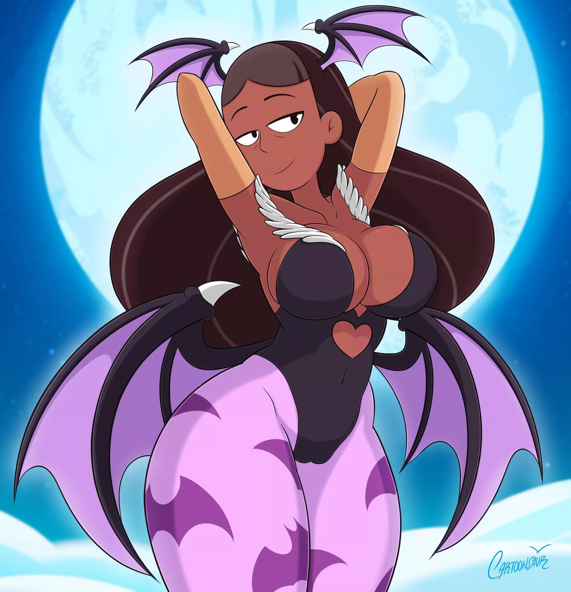 In the spirit of Halloween, Priyanka dresses up as Morrigan (@Cartoonsaur) posted by renegade_zibit