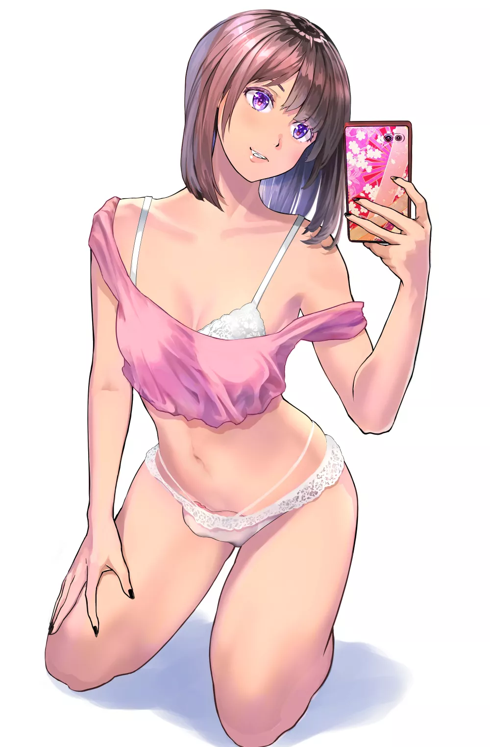 In Their Underwear Taking A Selfie (Shiratama) [Original] posted by sequence_string