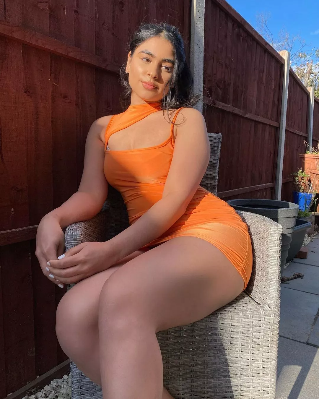 Indian Girl in Tight Orange Dress posted by tenant69