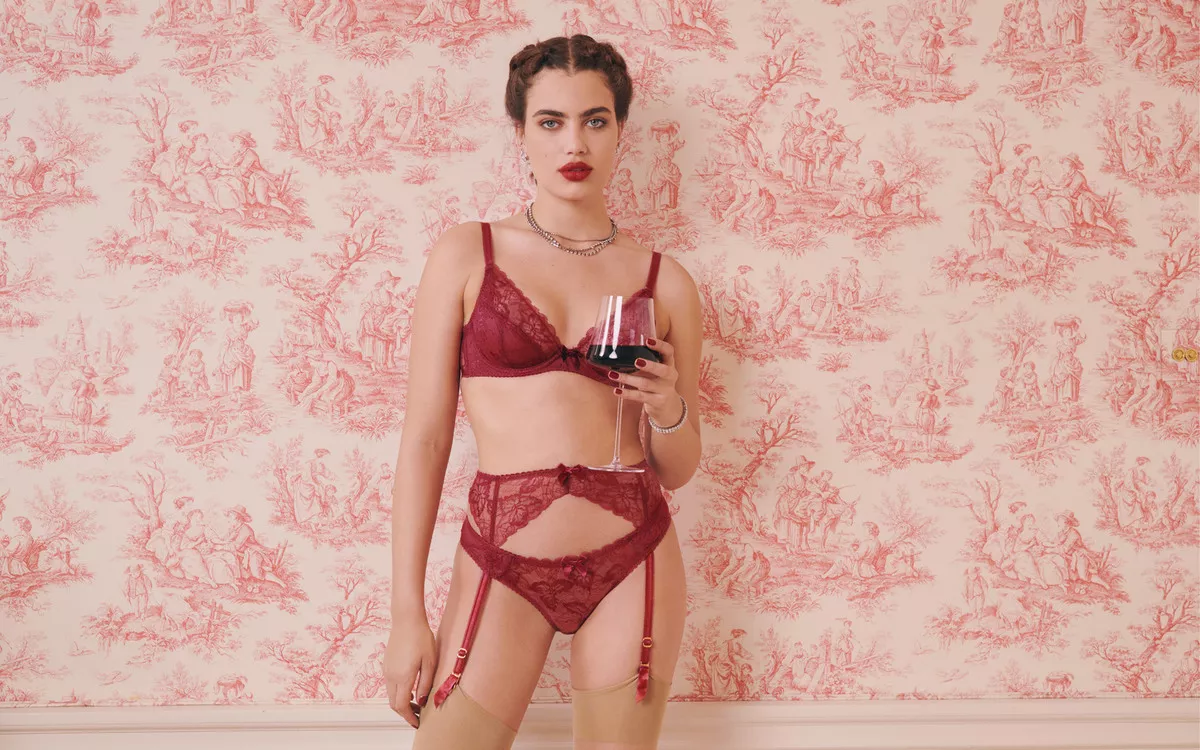 Intense Red Agent Provocateur Lingerie & Wine posted by LilBourbonDick