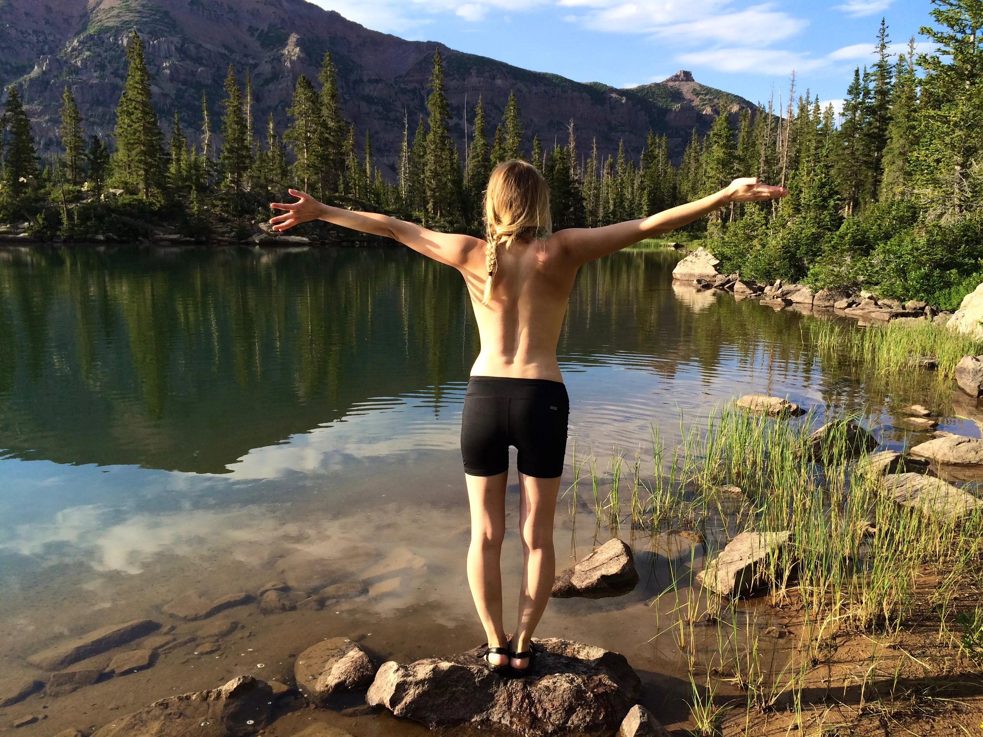 Is there anything better than a topless morning in the alpine? posted by jackandrose_xxx