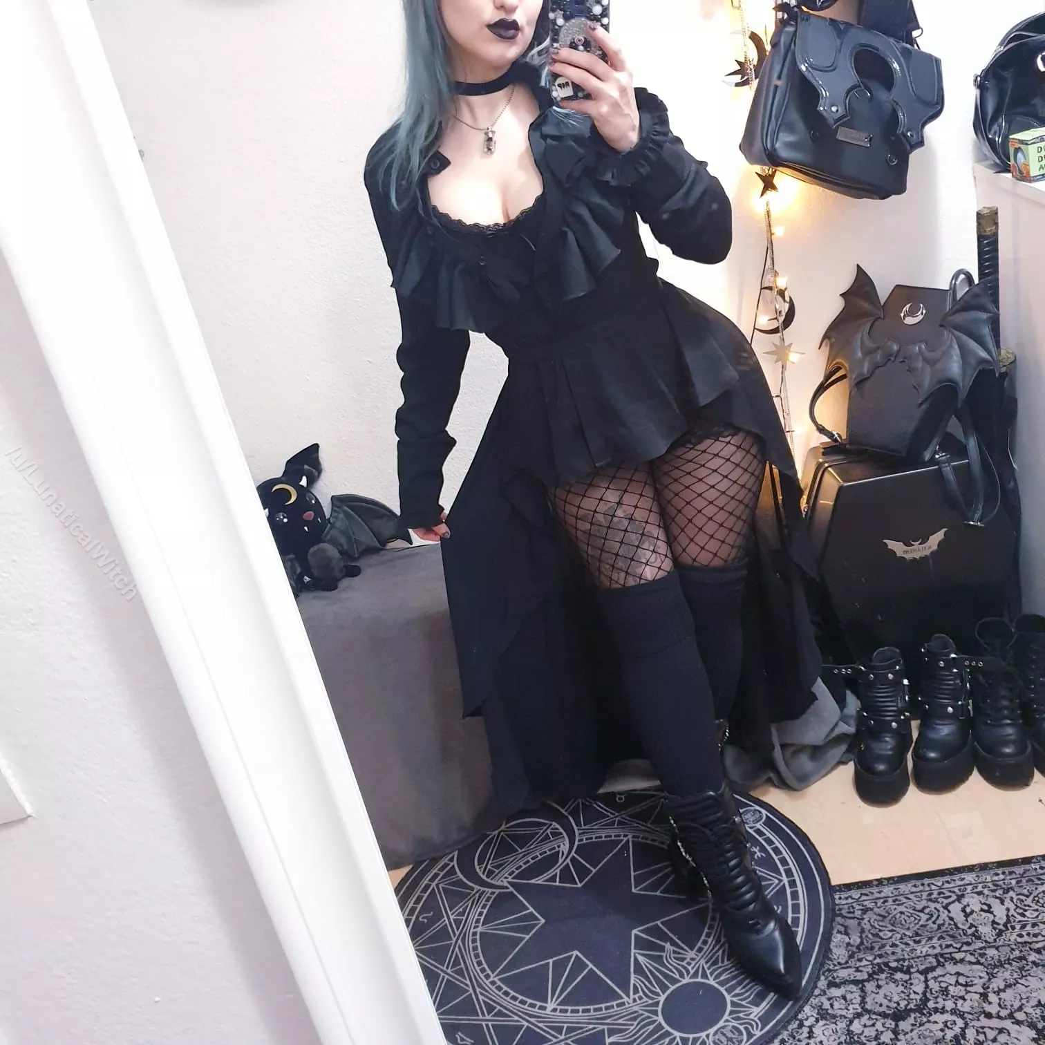 It is so short that even walking let's you have a peek on what I have underneathðŸ˜ˆ [OC] posted by LunaticalWitch