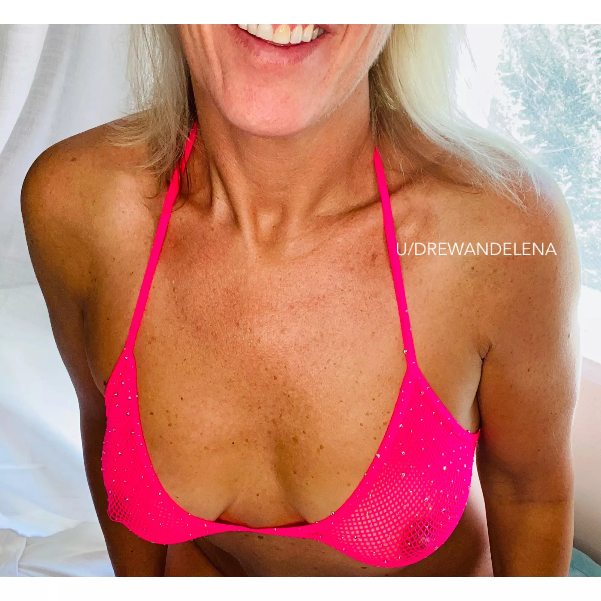 It may be time for a quick hot tub dip. Hope you all like pink . posted by Drewandelena