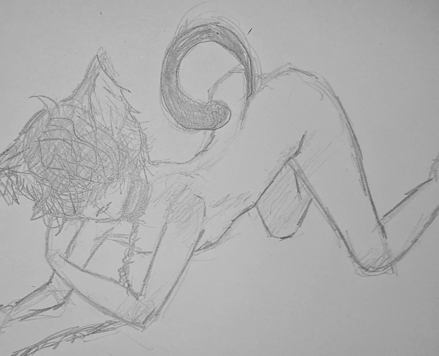 It's just a pencil sketch but just need to say cat boy supremacy :) (Also this is kinda inspired by myself 👉👈) posted by Im_garbage_