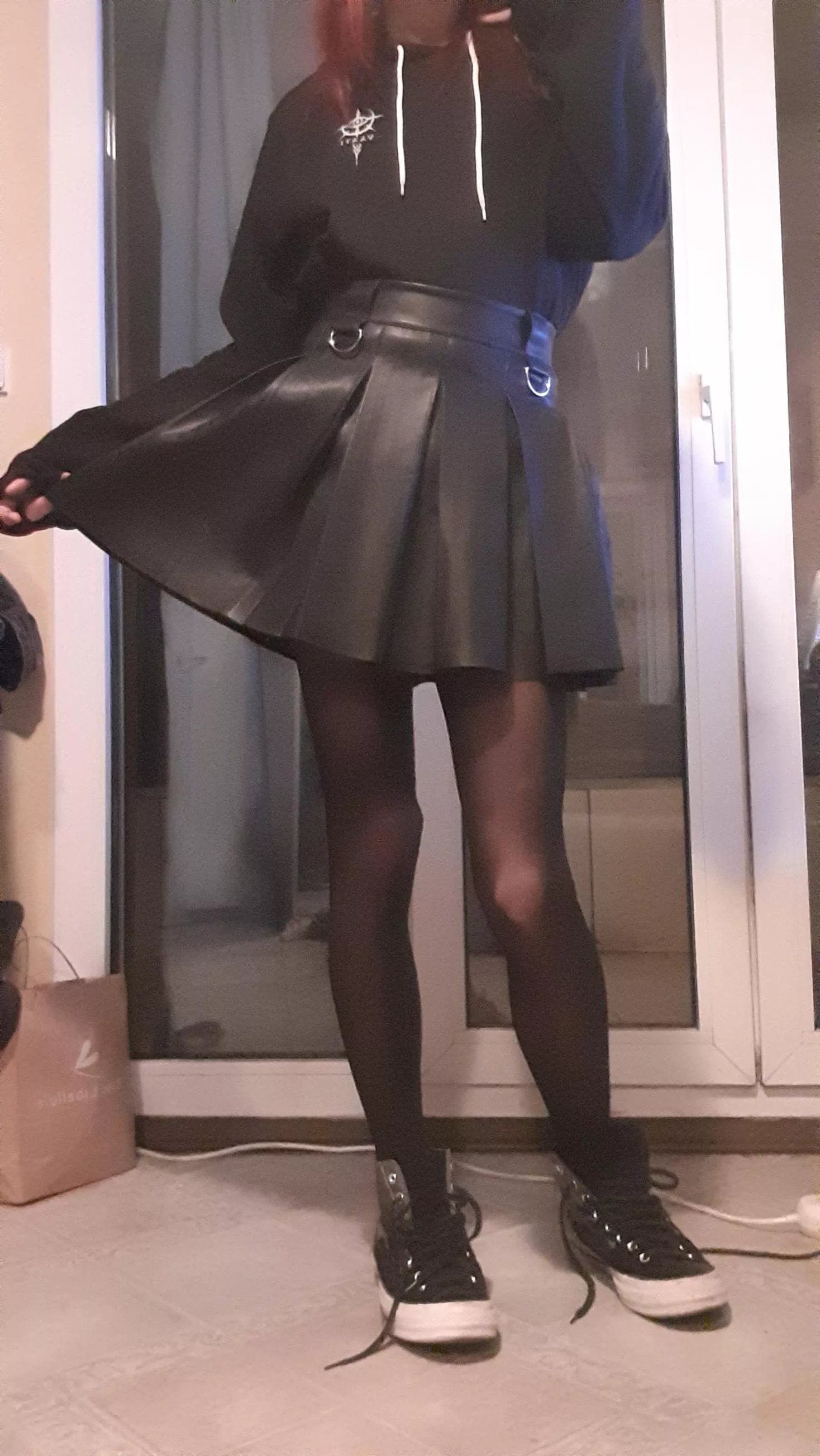 It's leather skirt and tights season posted by LysOnTheWindmill