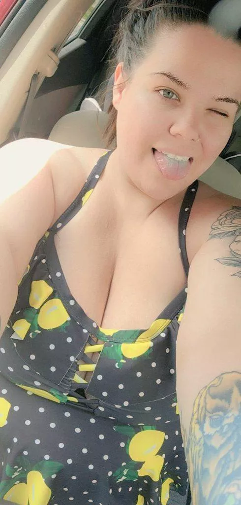 It's so hot today, wearing a bathing suit top as a shirt. I think its fitting for titty Tuesday 😘 posted by october_mae