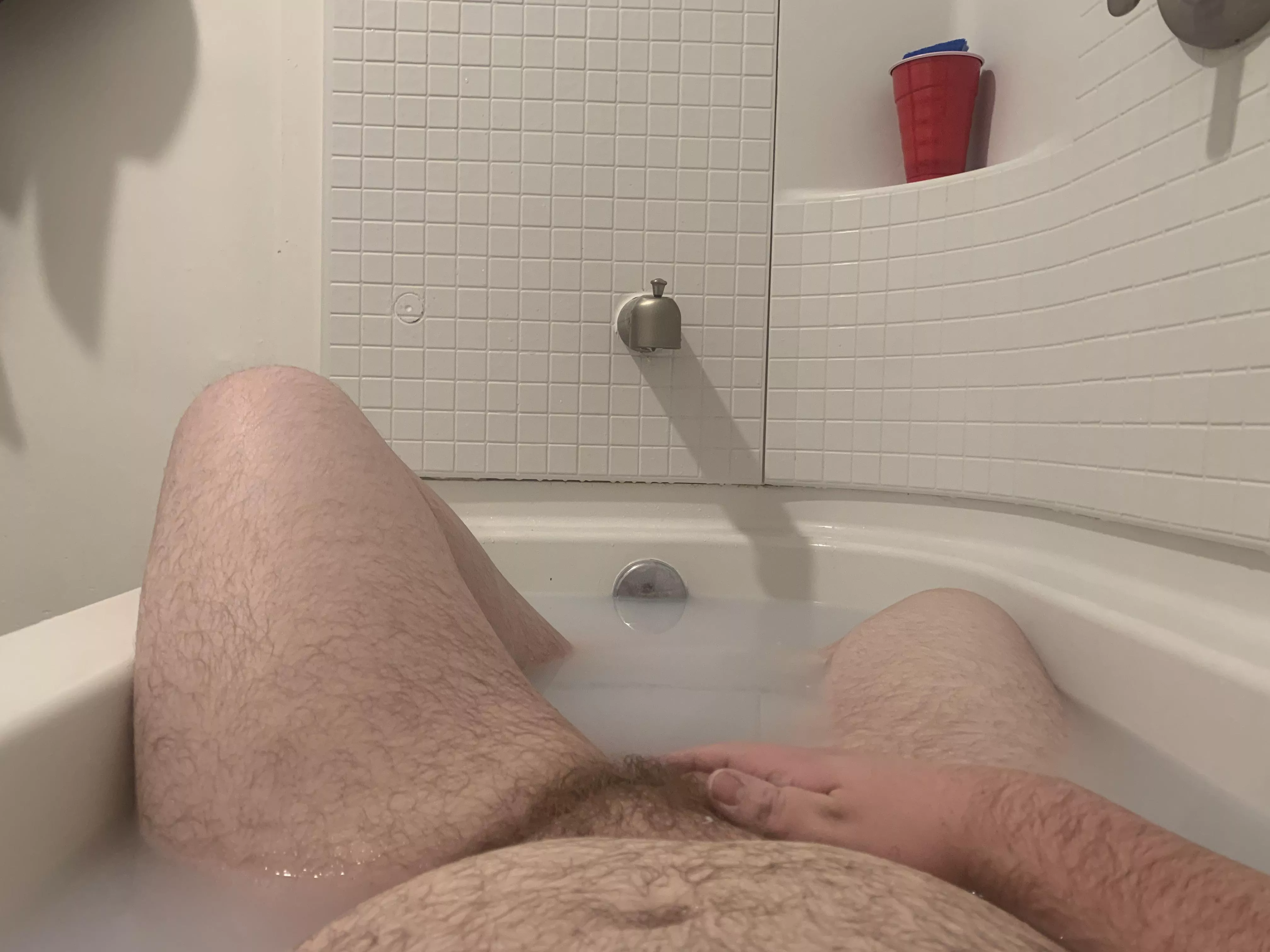 I’ve been wrestling with the idea of posting to this sub for some time now and decided to go ahead and do it. I was taking a bath and felt pretty confident with myself so I decided to jump the shark for my first NSFW post. How’d I do? posted by cjw_21