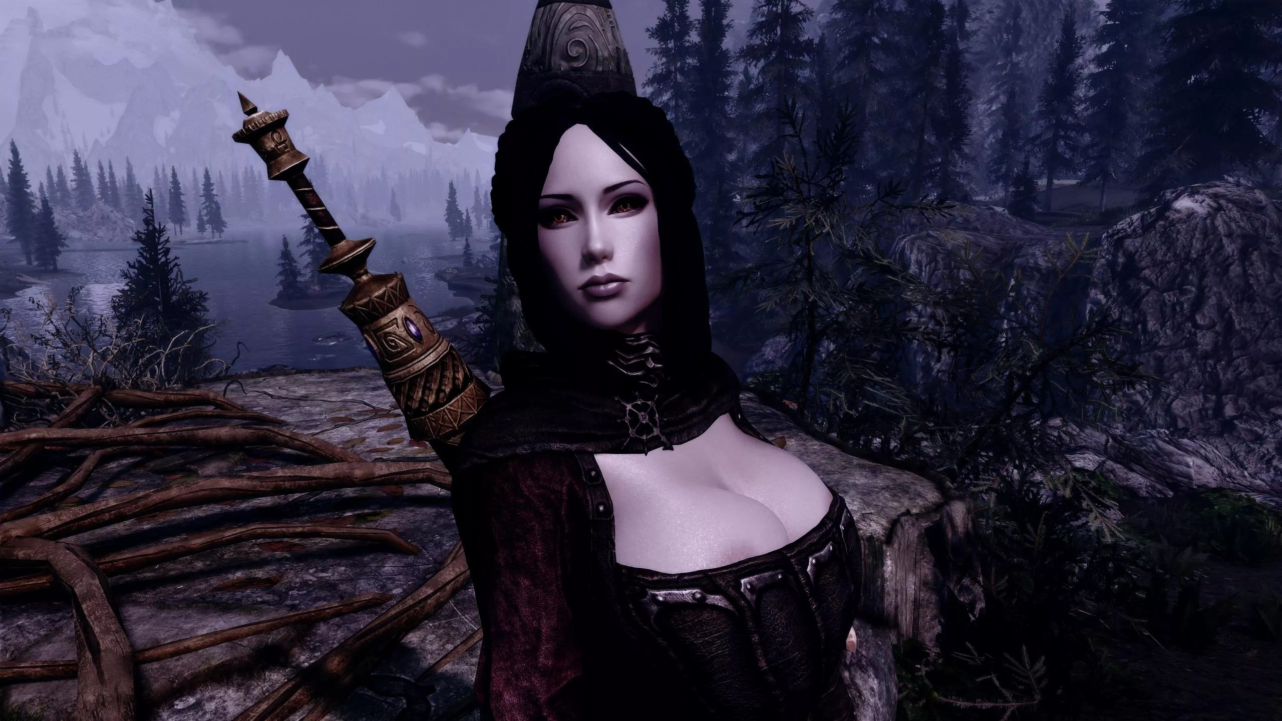 I've made & released my 'vanilla +' Serana Replacer for LE. Now I've released an official ported SE version too. Here's how she looks in my playthrough. Nice bit of cleavage so it still counts as NSFW (right? RIGHT???). posted by UselessLayabout