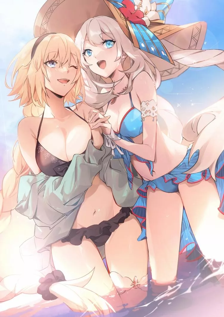 Jeanne & Marie's Time at the Beach [Fate/GO] posted by CheetahSperm18