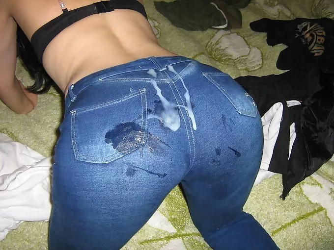 Jeans just look better with cum on them! posted by wifeylikesit