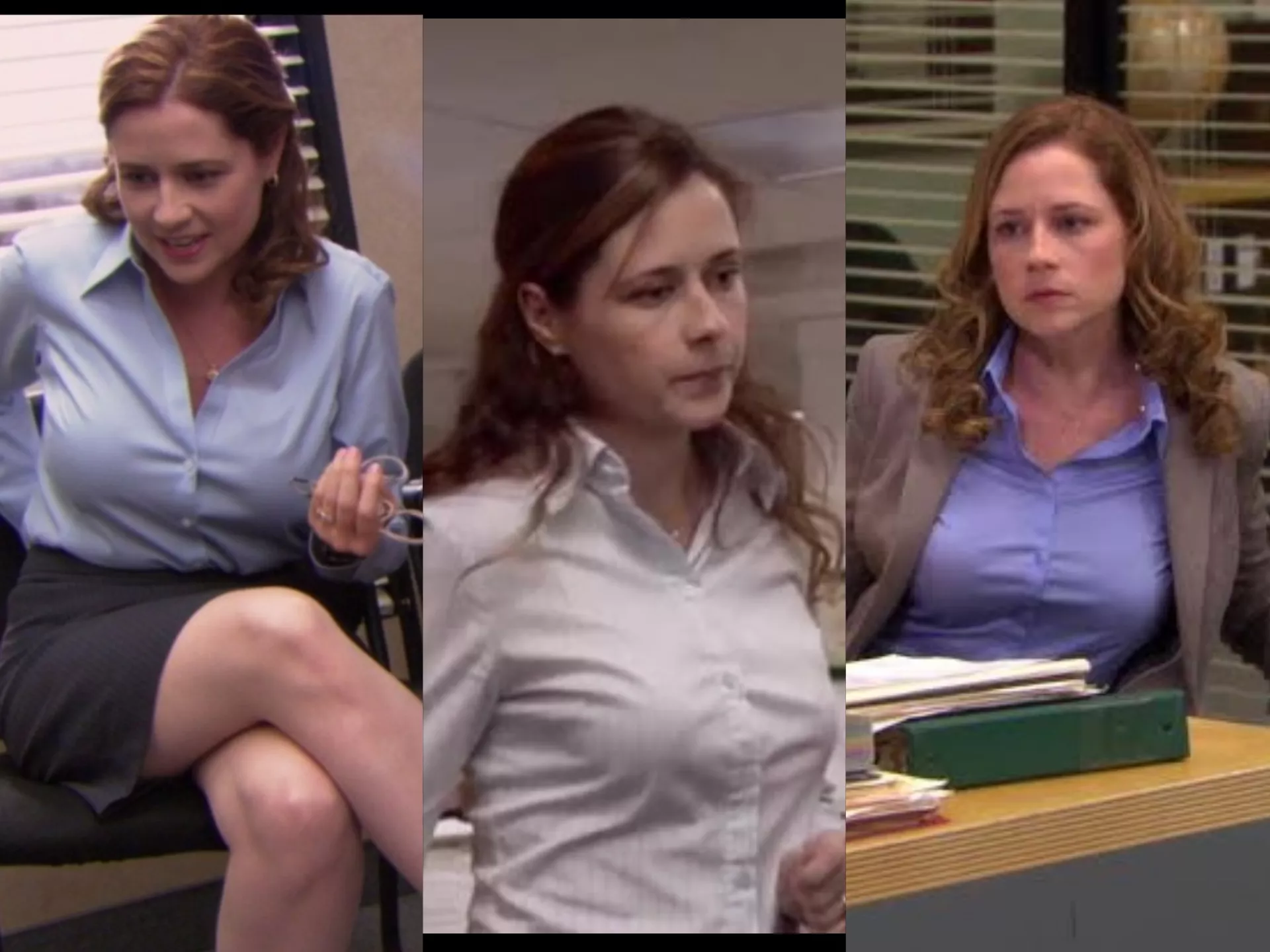 Jenna Fischer looks so hot in formal clothing she'd be the sort of coworker whose skirt you pull up and then bang the shit out of in the office bathroom to relieve stress posted by BlueWhitestuff2155