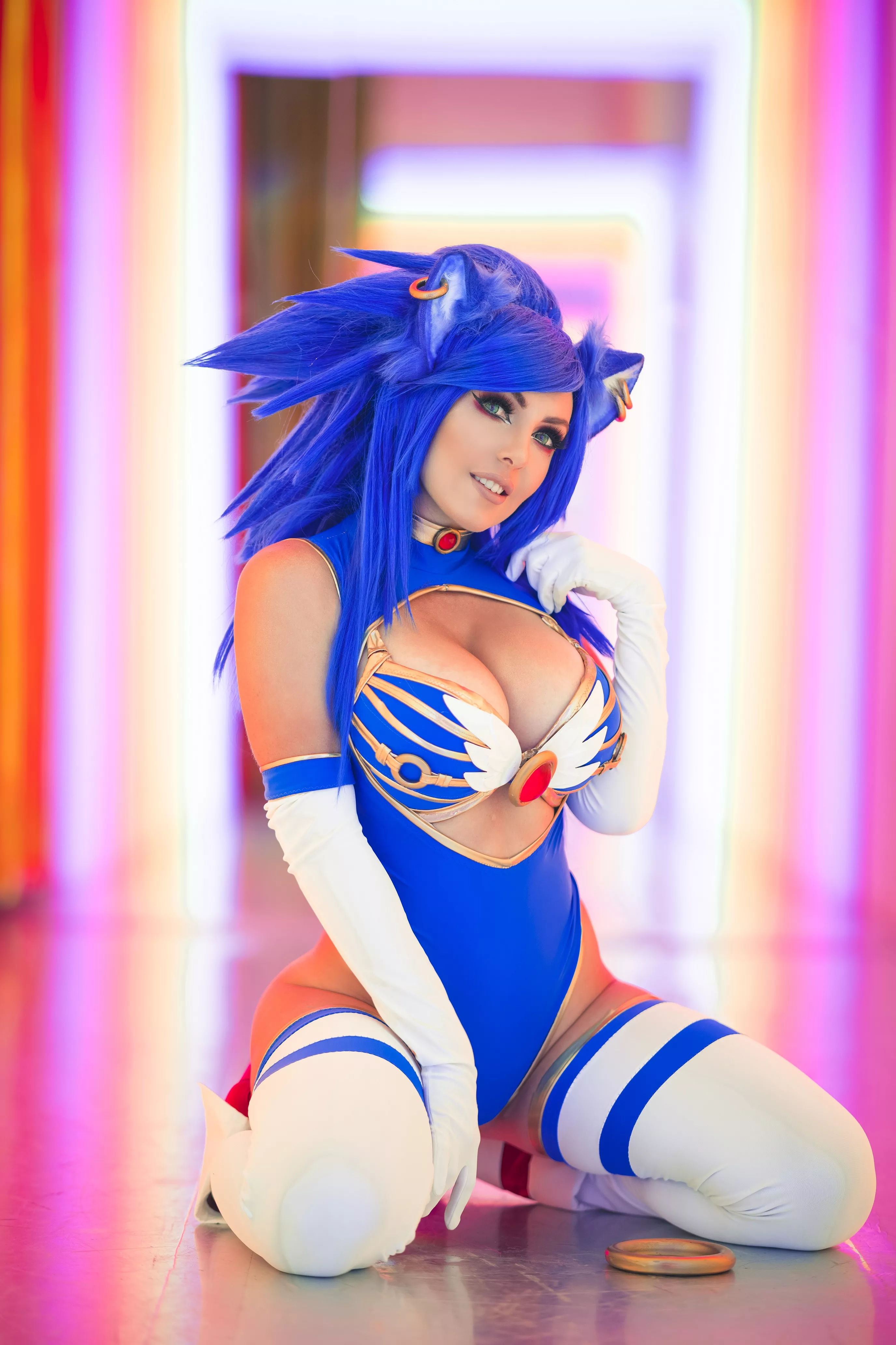 Jessica Nigri as Sonic the Hedgehog posted by Batty_Belfry