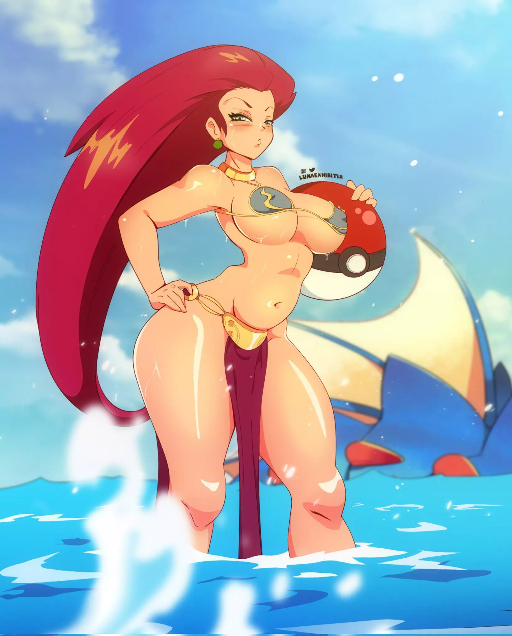 Jessie in Slave Leia’s outfit (lunaexhibitix) [Pokemon] posted by bulmasimp