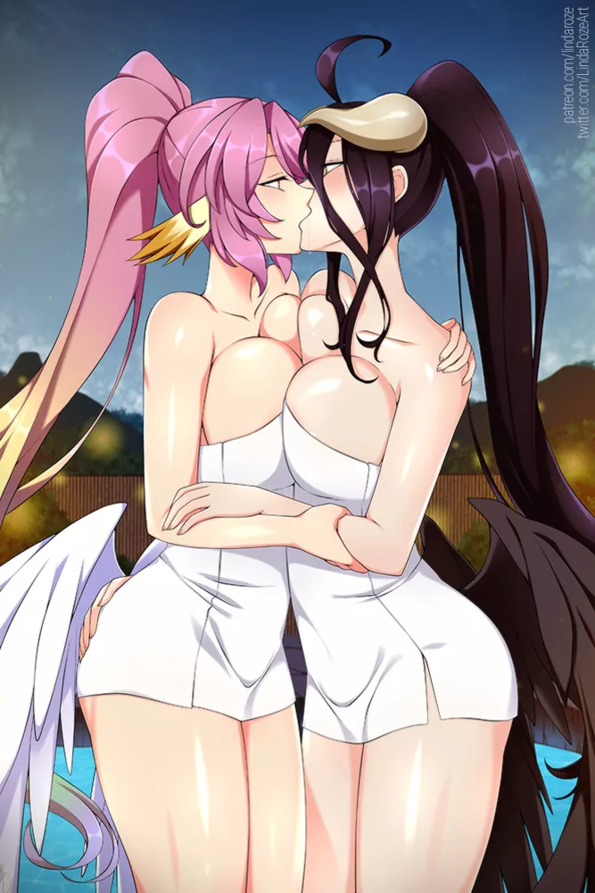 Jibril x Albedo (LindaRoze) [No Game No Life, Overlord] posted by LindaRoze