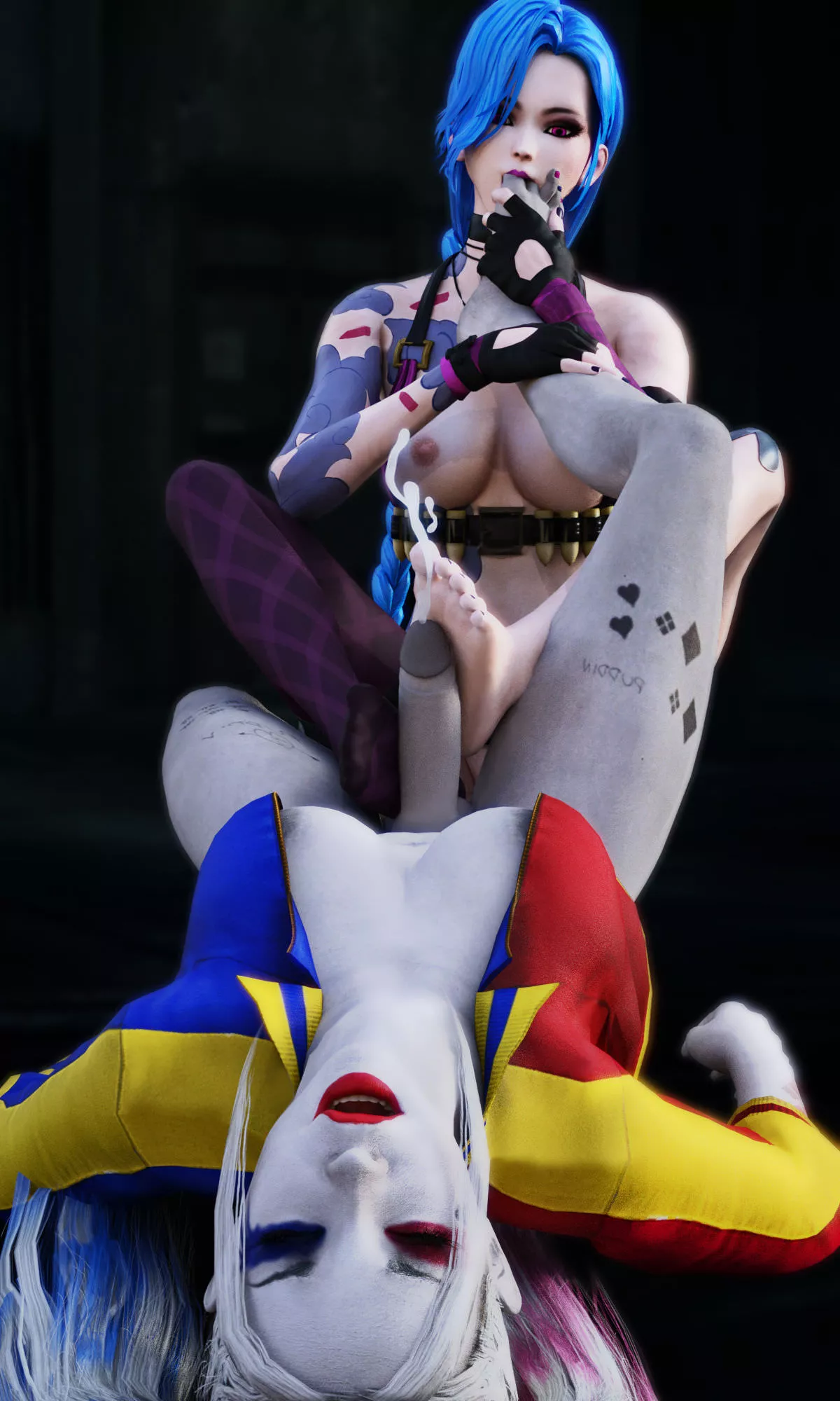 Jinx and Futa Harley Quinn posted by [deleted]